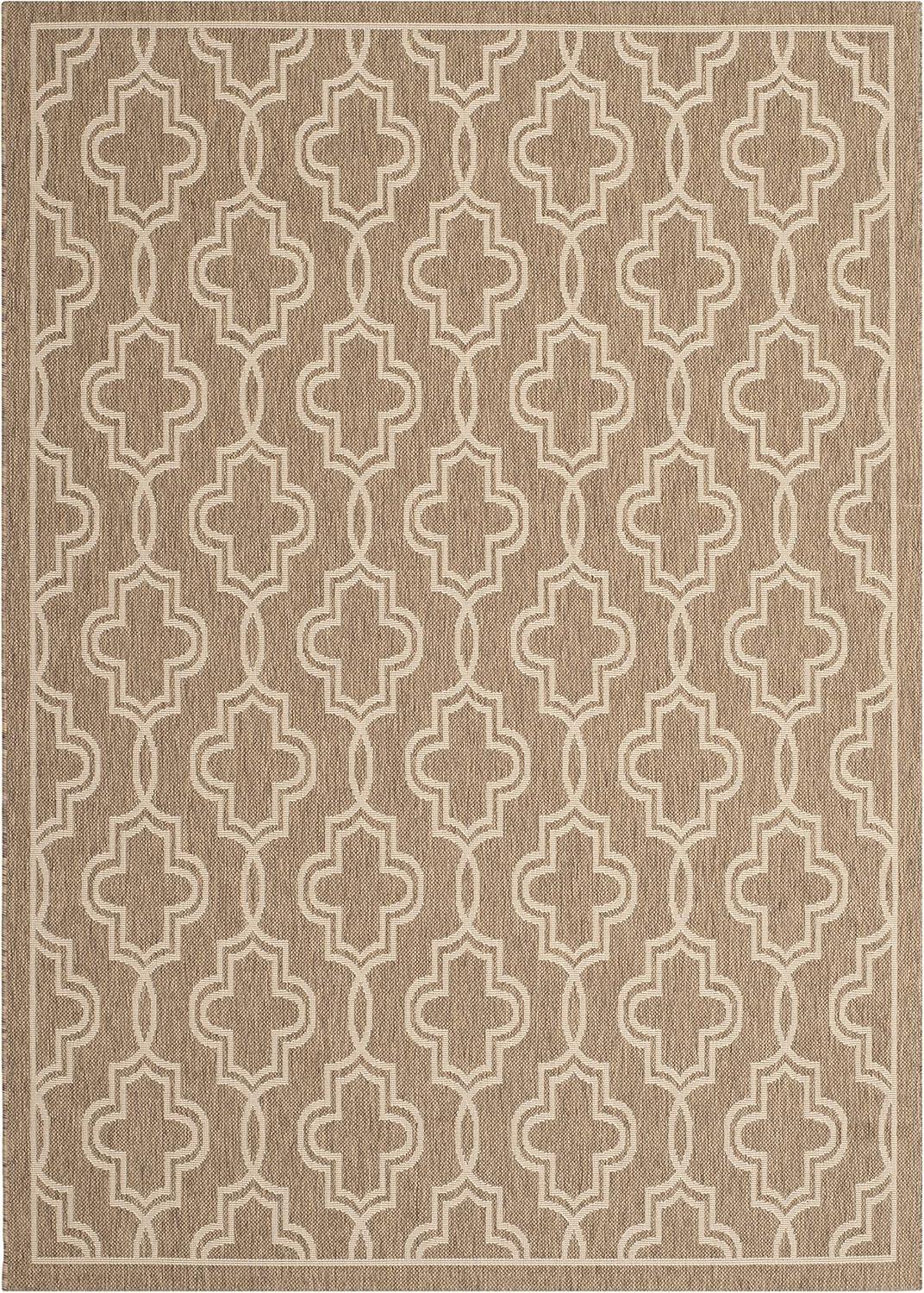 image:imageMartha Stewart x SAFAVIEH Outdoor Area Rug Collection 53 x 77 Blue amp Beige Weather Resistant amp Washable Ideal for Patio Backyard Mudroom Deck Dining Space MSR4274243BrownBeige