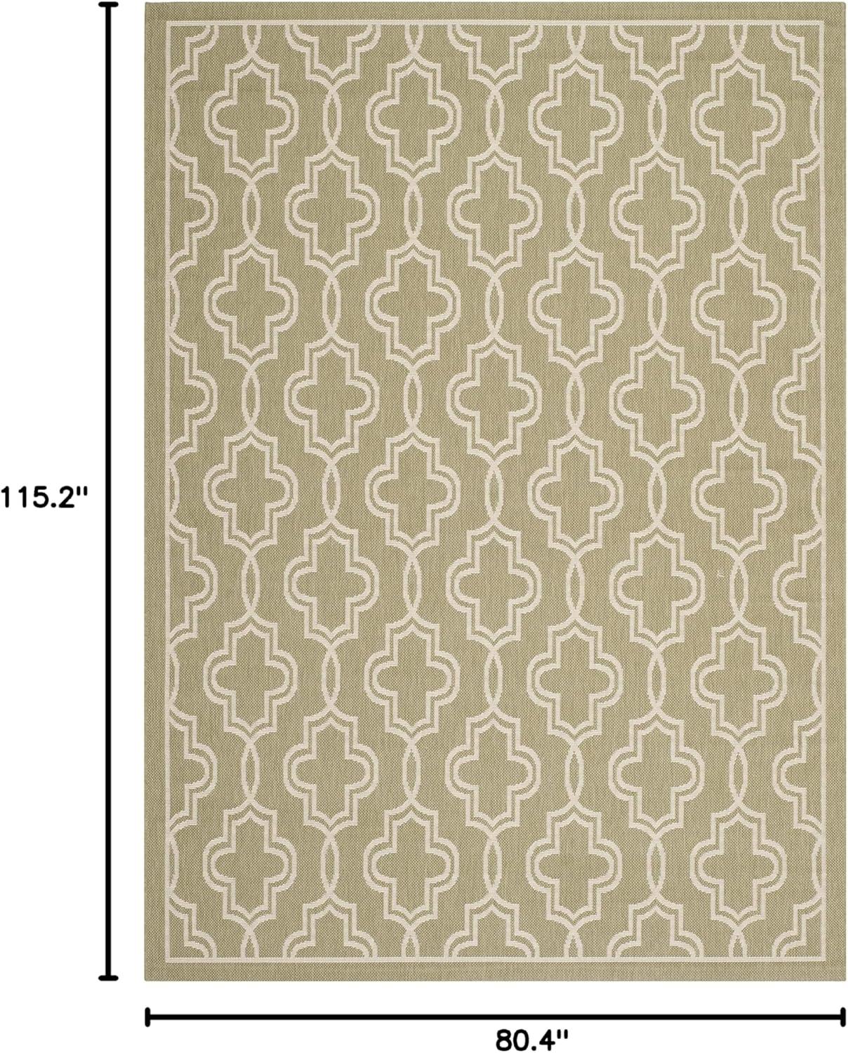 image:imageMartha Stewart x SAFAVIEH Outdoor Area Rug Collection 53 x 77 Blue amp Beige Weather Resistant amp Washable Ideal for Patio Backyard Mudroom Deck Dining Space MSR4274243GreenBeige