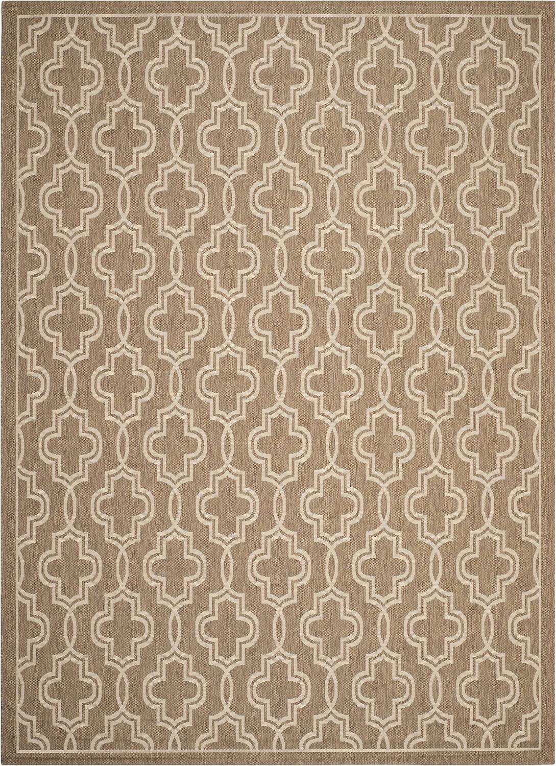 image:imageMartha Stewart x SAFAVIEH Outdoor Area Rug Collection 53 x 77 Blue amp Beige Weather Resistant amp Washable Ideal for Patio Backyard Mudroom Deck Dining Space MSR4274243BrownBeige
