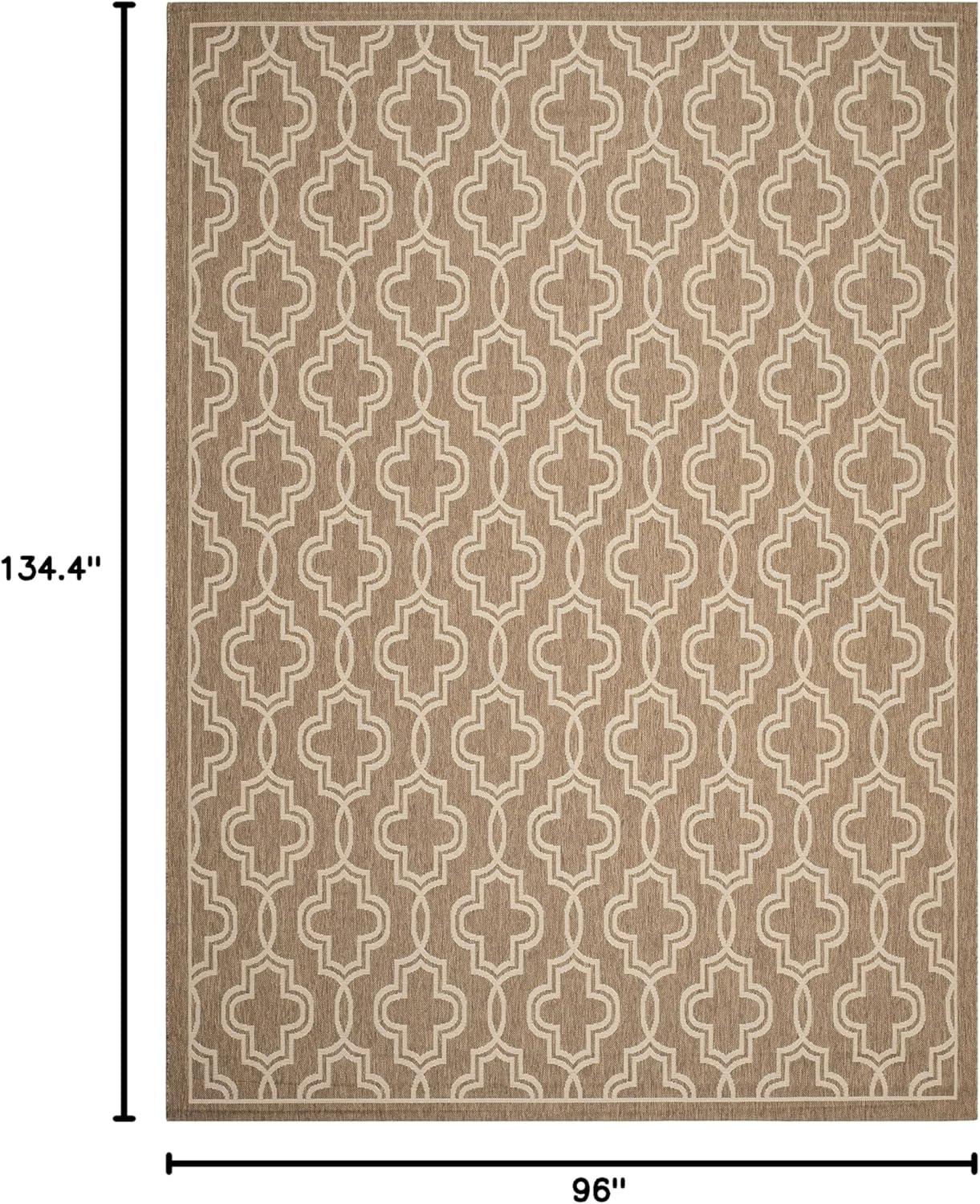 image:imageMartha Stewart x SAFAVIEH Outdoor Area Rug Collection 53 x 77 Blue amp Beige Weather Resistant amp Washable Ideal for Patio Backyard Mudroom Deck Dining Space MSR4274243BrownBeige