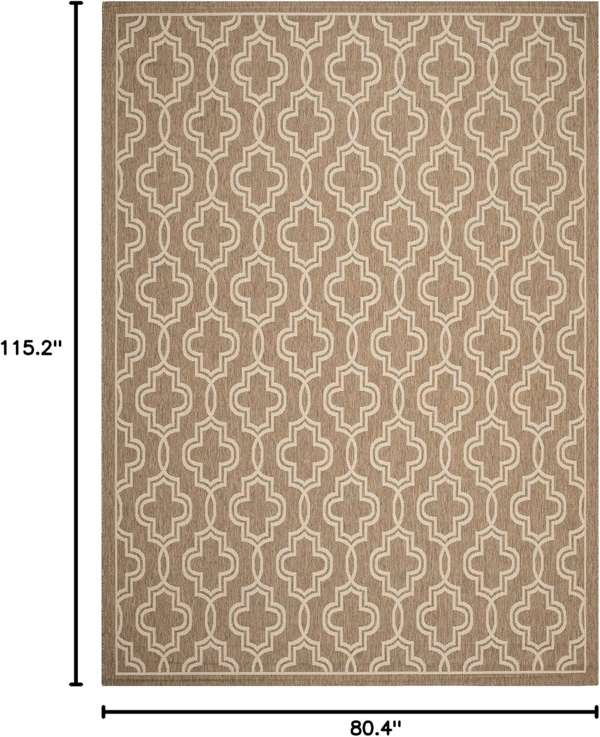 image:imageMartha Stewart x SAFAVIEH Outdoor Area Rug Collection 53 x 77 Blue amp Beige Weather Resistant amp Washable Ideal for Patio Backyard Mudroom Deck Dining Space MSR4274243BrownBeige