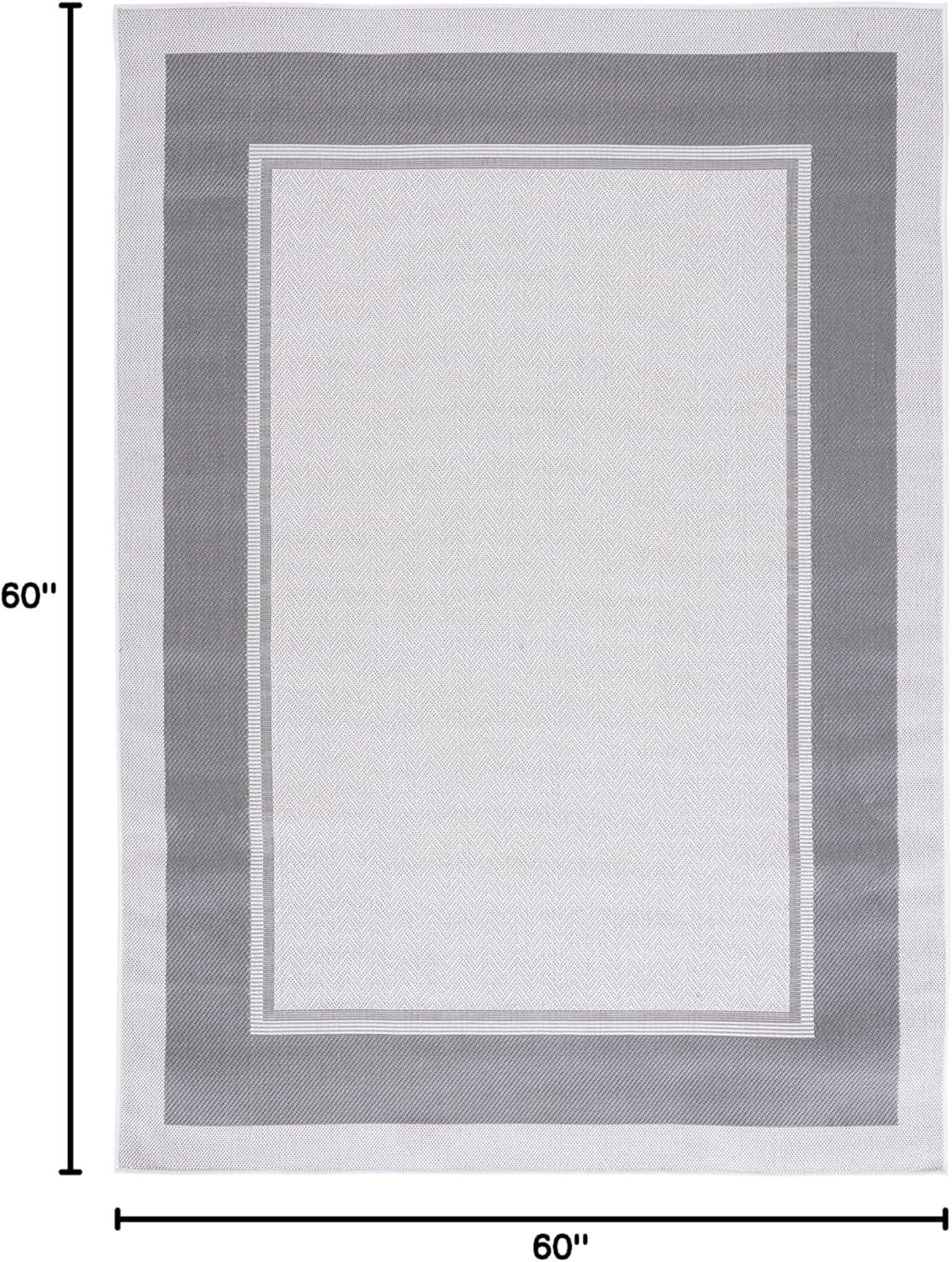 image:imageMartha Stewart x SAFAVIEH Outdoor Area Rug Collection 55 x 77 Ivory amp Beige Weather Resistant amp Washable Ideal for Patio Backyard Mudroom Deck Dining Space MSRO317BIvoryGrey
