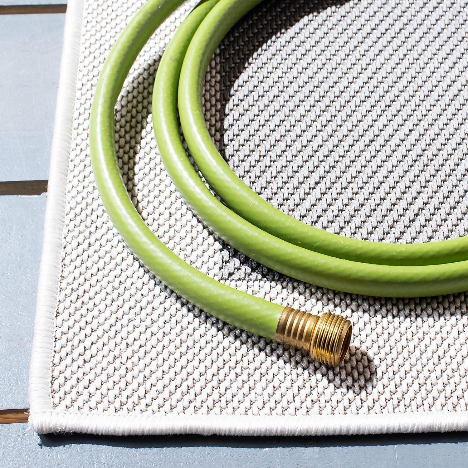 image:imageMartha Stewart x SAFAVIEH Outdoor Area Rug Collection 55 x 77 Ivory amp Beige Weather Resistant amp Washable Ideal for Patio Backyard Mudroom Deck Dining Space MSRO317BIvoryGrey