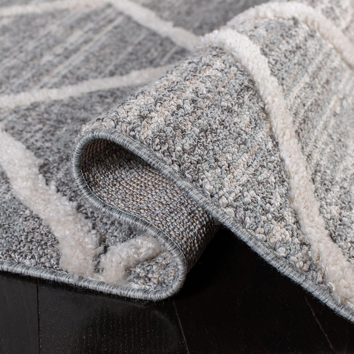 image:imageMartha Stewart x SAFAVIEH Shag Rug Collection 4 x 6 White amp Light Grey NonShedding amp Easy Cleaning Ultra Plush Thick Pile Ideal for Living Room Foyer Bedroom Accent Space MSR0720AWhiteLight Grey