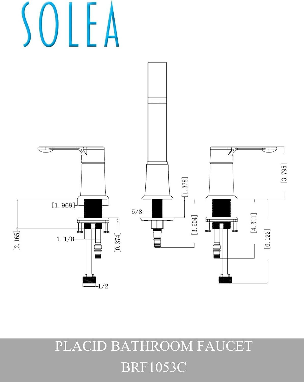 image:imageSAFAVIEH BRF1053C Solea Collection Placid Bathroom Faucet Chrome
