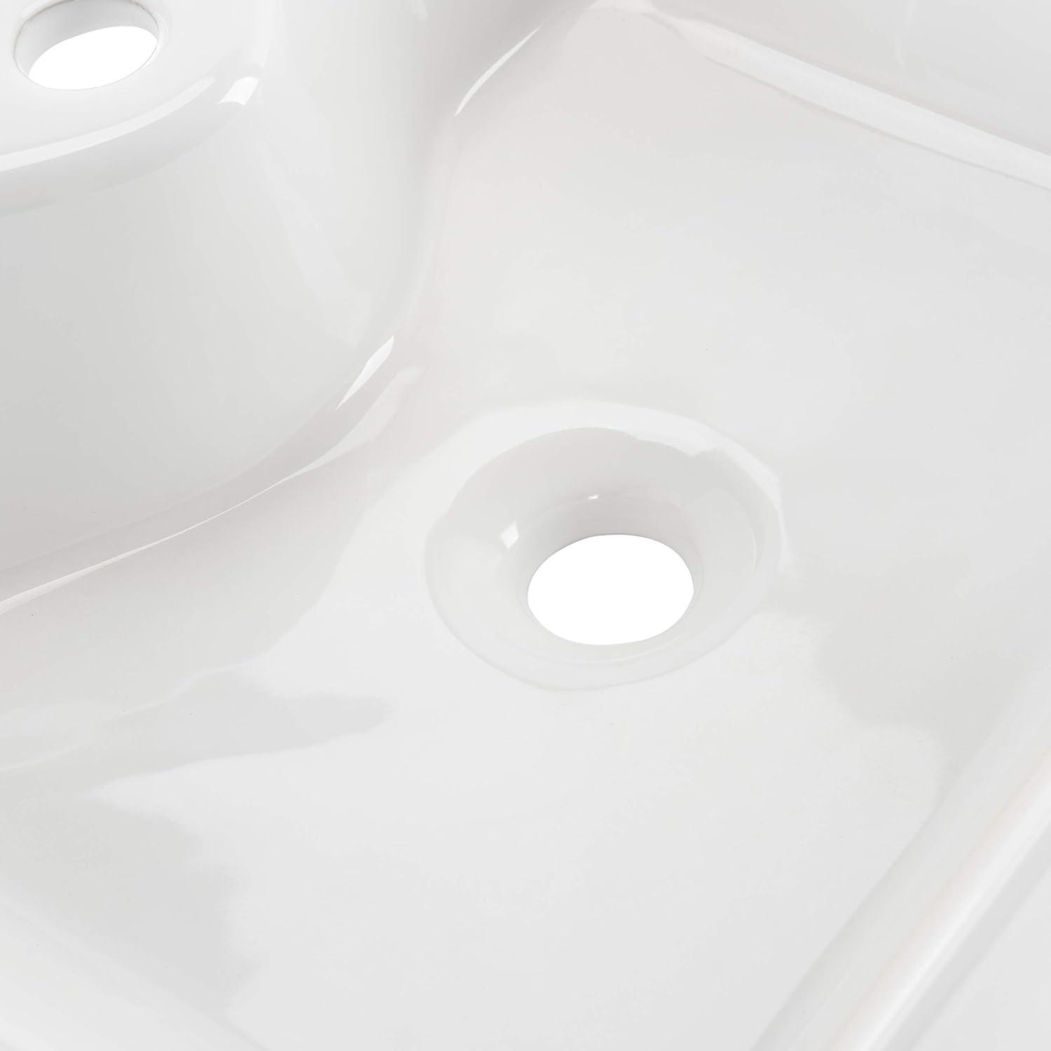 image:imageSAFAVIEH BSK5400A Solea Collection Fen Bathroom Basin Sink White