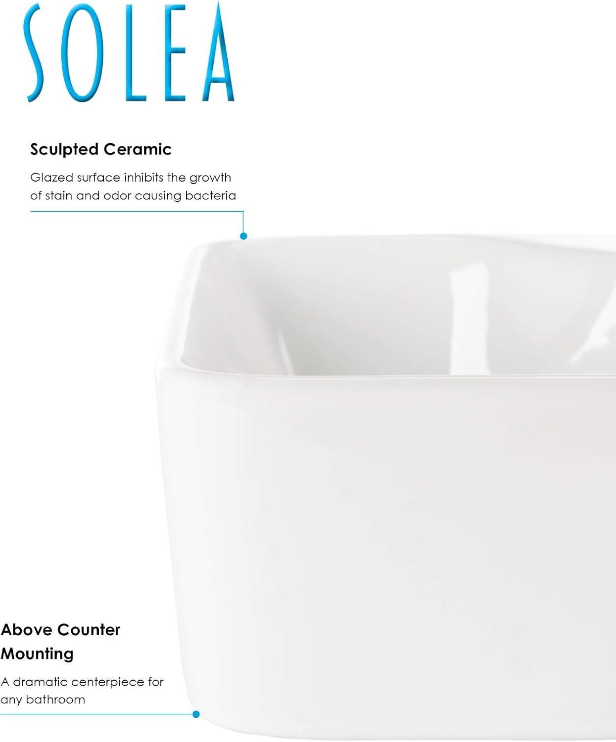 image:imageSAFAVIEH BSK5400A Solea Collection Fen Bathroom Basin Sink White