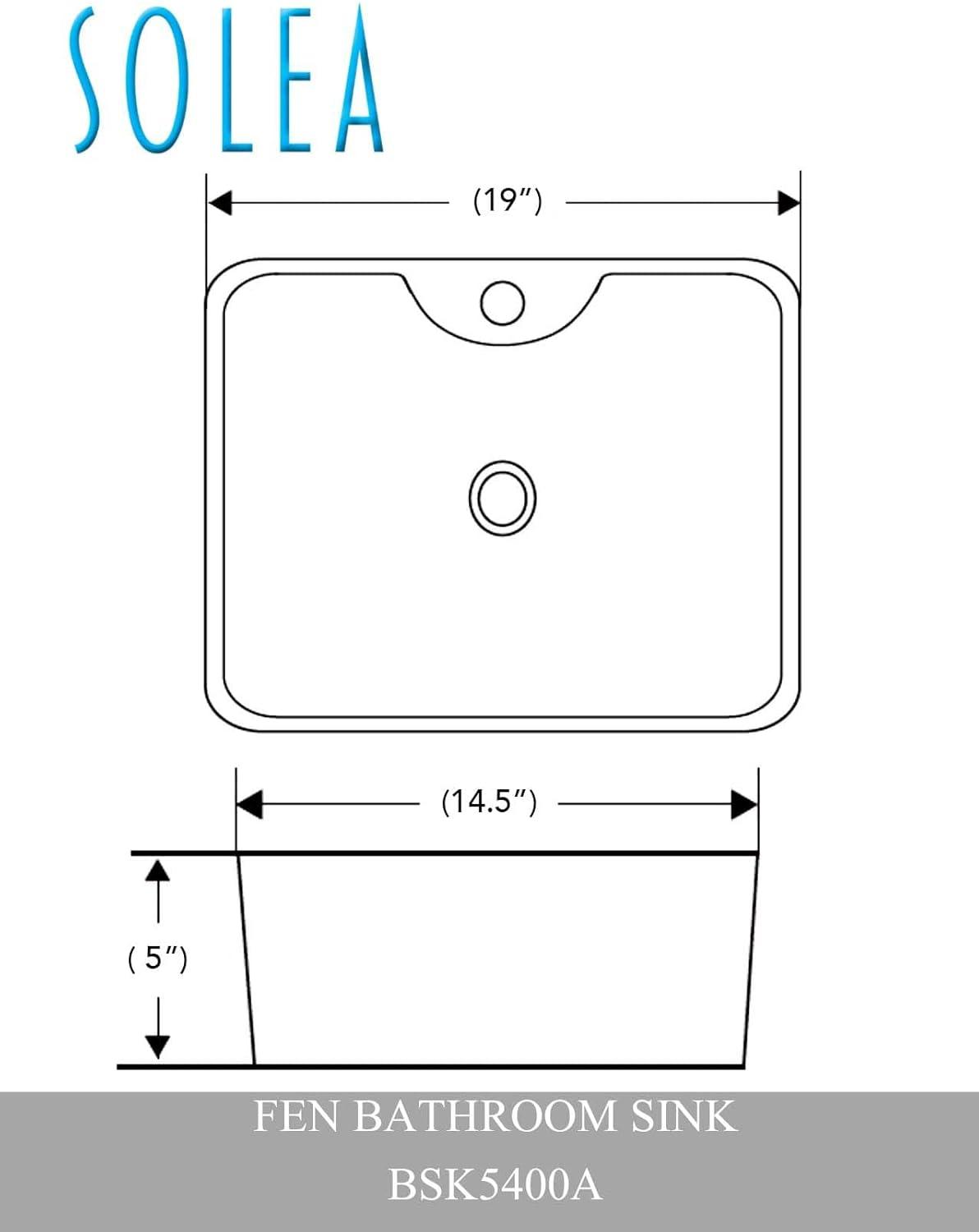 image:imageSAFAVIEH BSK5400A Solea Collection Fen Bathroom Basin Sink White