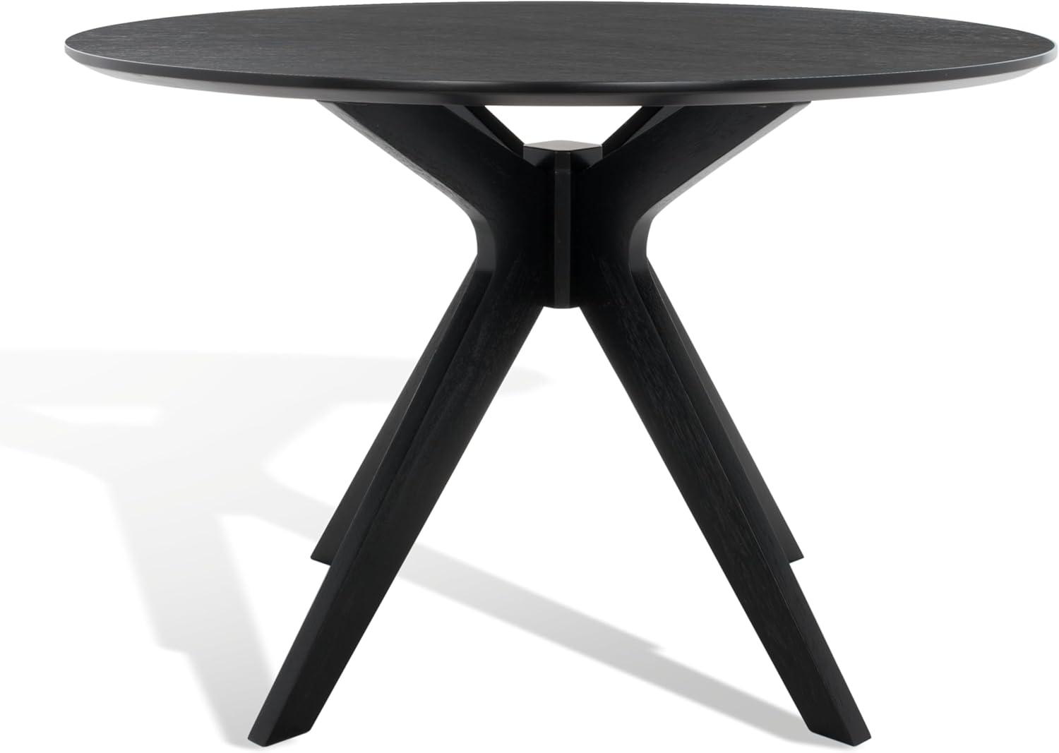 image:imageSAFAVIEH Couture Collection Carolee Black 46Inch Round Dining Table Farmhouse Dining Table for Kitchen or Dining Room Seats Up to 4 SFV2134BBlack
