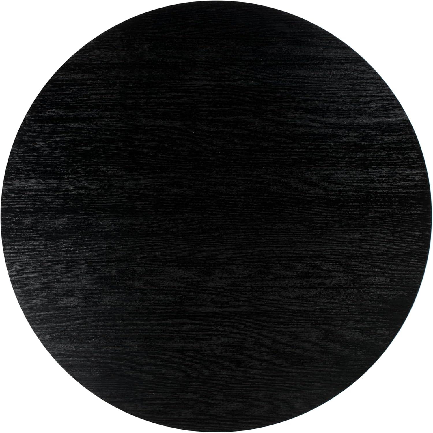 image:imageSAFAVIEH Couture Collection Carolee Black 46Inch Round Dining Table Farmhouse Dining Table for Kitchen or Dining Room Seats Up to 4 SFV2134BBlack