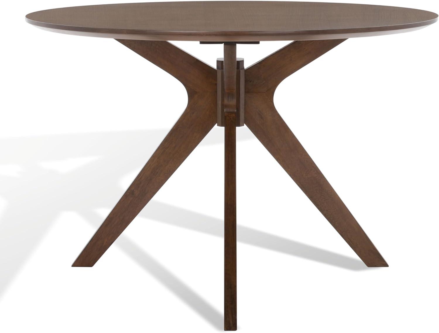 image:imageSAFAVIEH Couture Collection Carolee Black 46Inch Round Dining Table Farmhouse Dining Table for Kitchen or Dining Room Seats Up to 4 SFV2134BWalnut