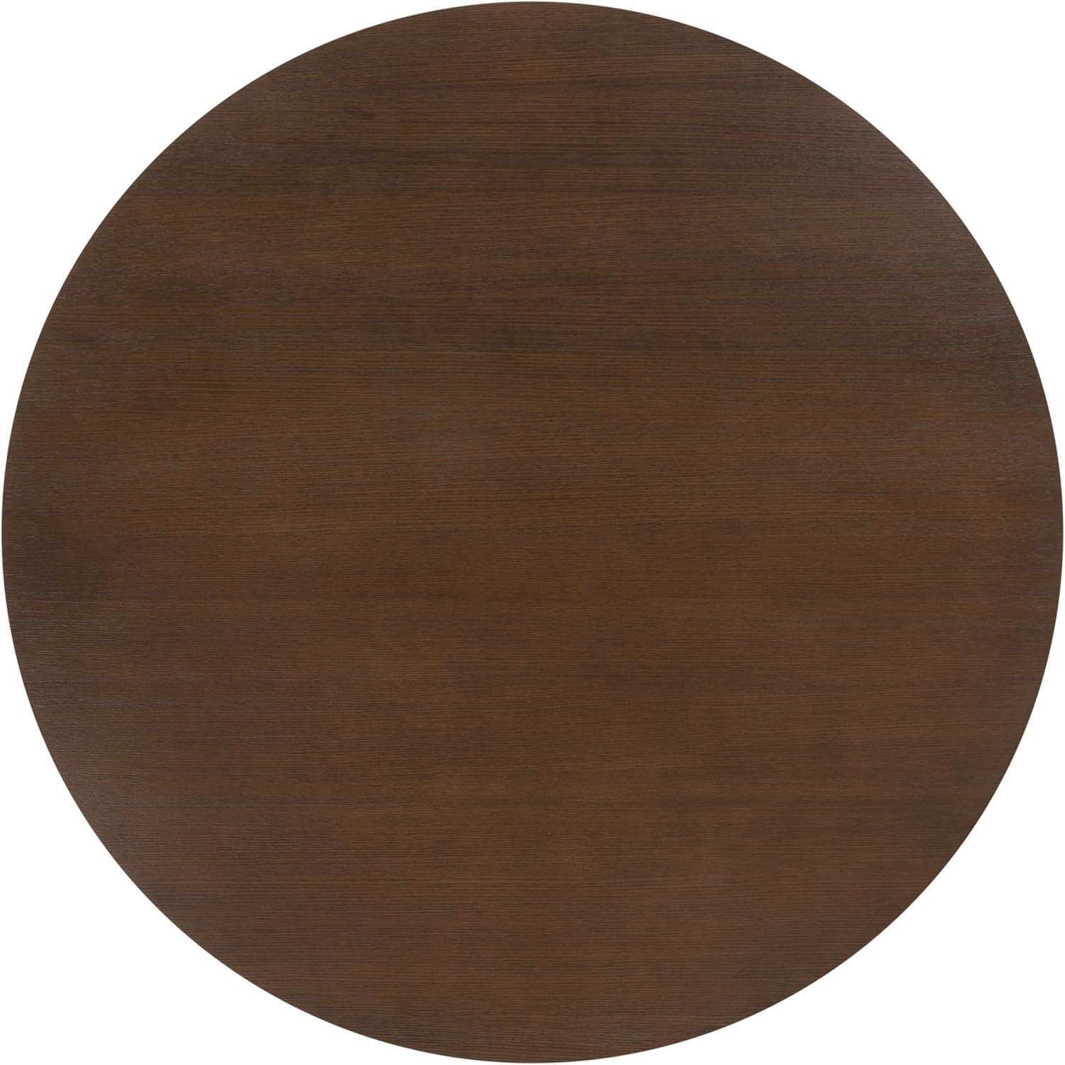 image:imageSAFAVIEH Couture Collection Carolee Black 46Inch Round Dining Table Farmhouse Dining Table for Kitchen or Dining Room Seats Up to 4 SFV2134BWalnut