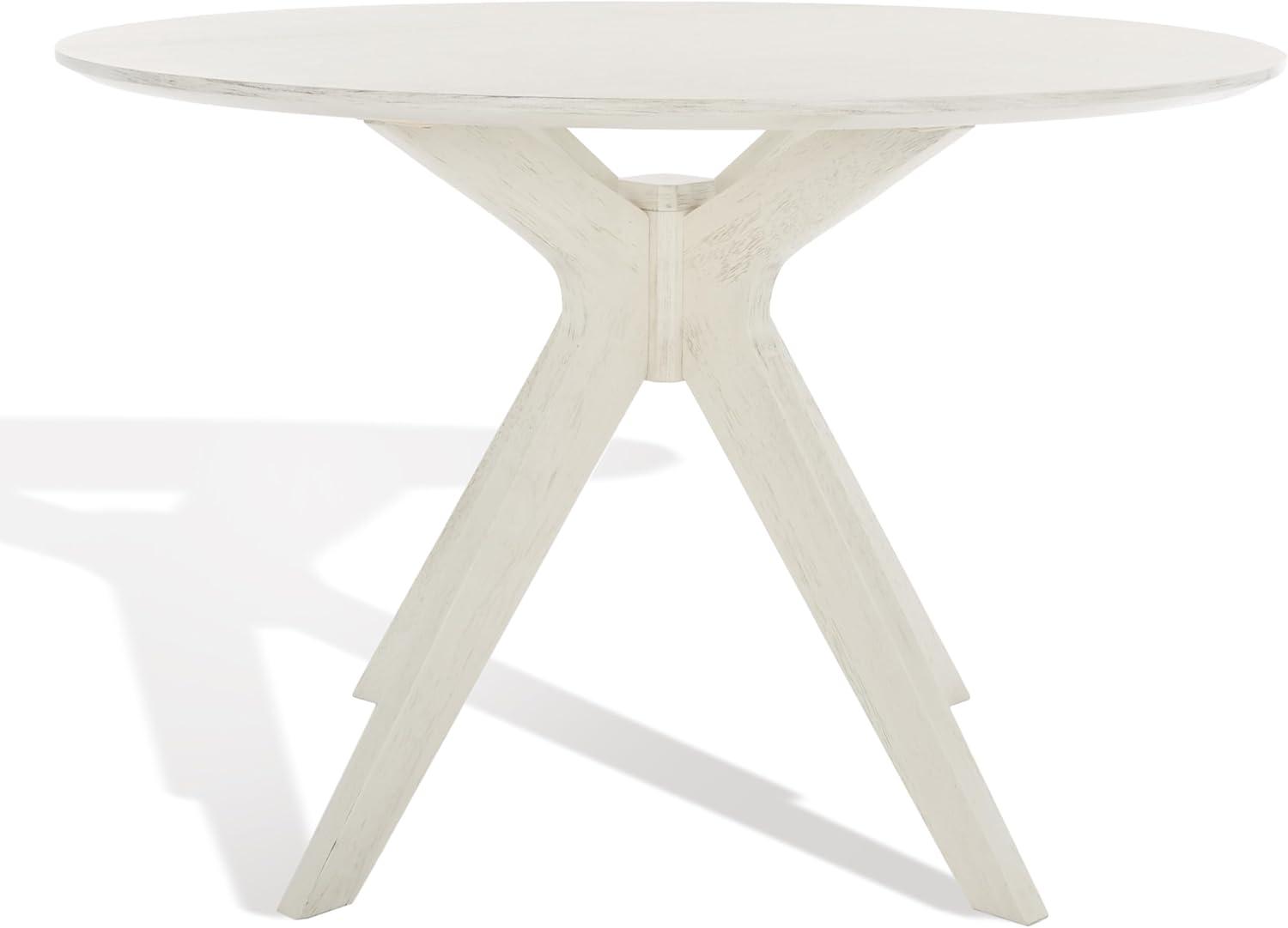 image:imageSAFAVIEH Couture Collection Carolee Black 46Inch Round Dining Table Farmhouse Dining Table for Kitchen or Dining Room Seats Up to 4 SFV2134BWhite Washed