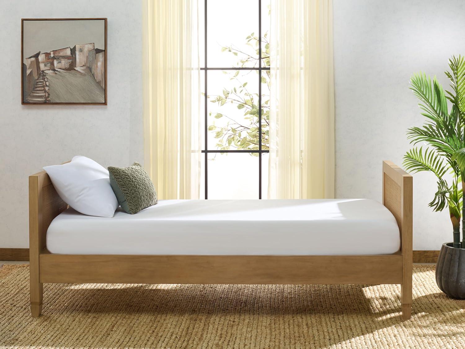 image:imageSAFAVIEH Couture Collection Libbie Natural Cane amp Wood Daybed Twin Daybed with Slats Modern Transitional Design SFV7721ANatural