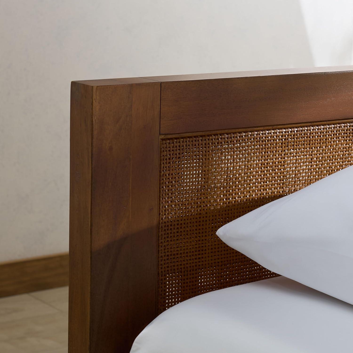 image:imageSAFAVIEH Couture Collection Libbie Natural Cane amp Wood Daybed Twin Daybed with Slats Modern Transitional Design SFV7721AWalnut