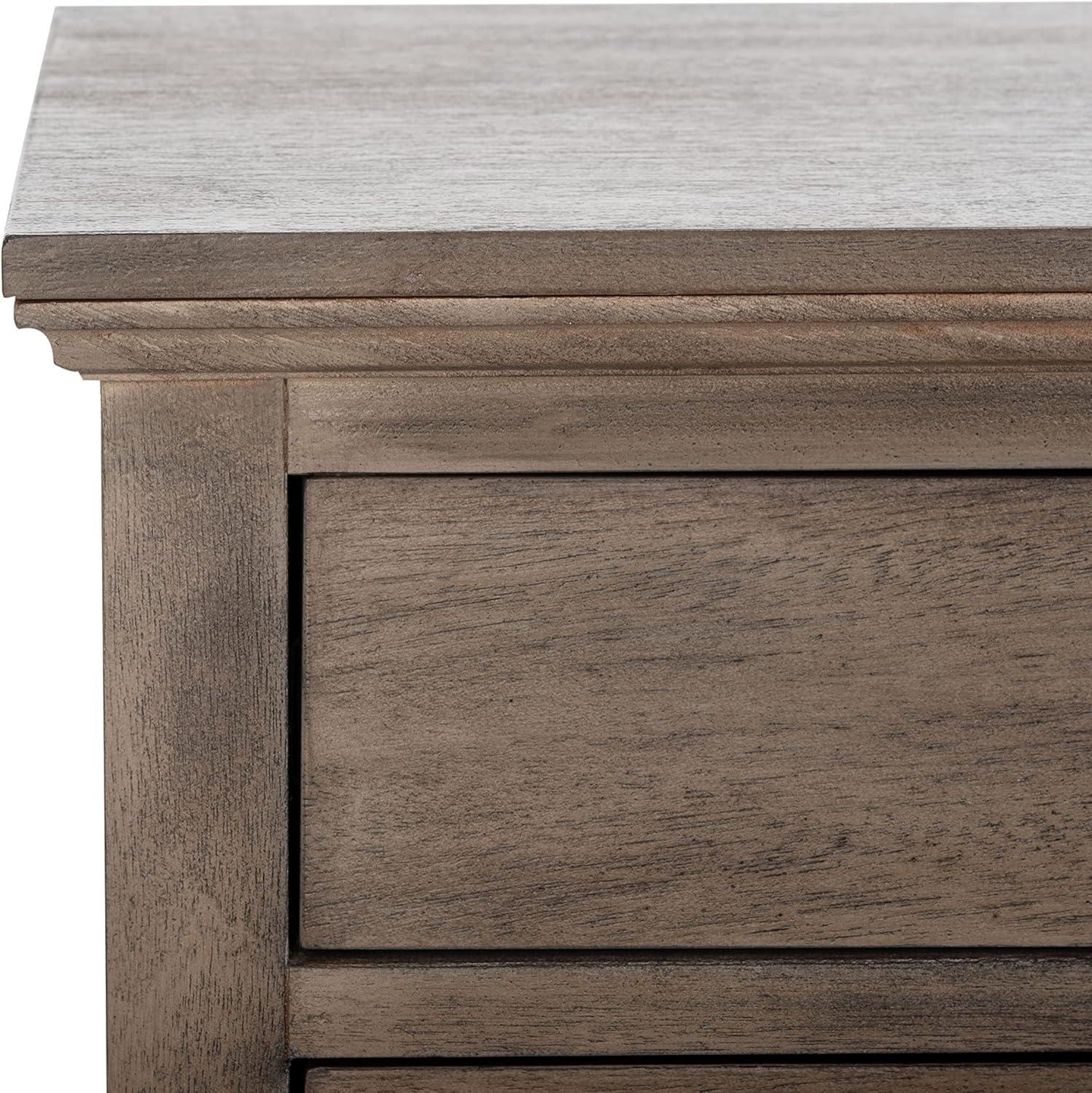image:imageSAFAVIEH Couture Collection Lisabet Light Oak 3Drawer Wood Nightstand Fully Assembled Bedroom Storage with Metal Drawer Glides SFV7705DLight Brown