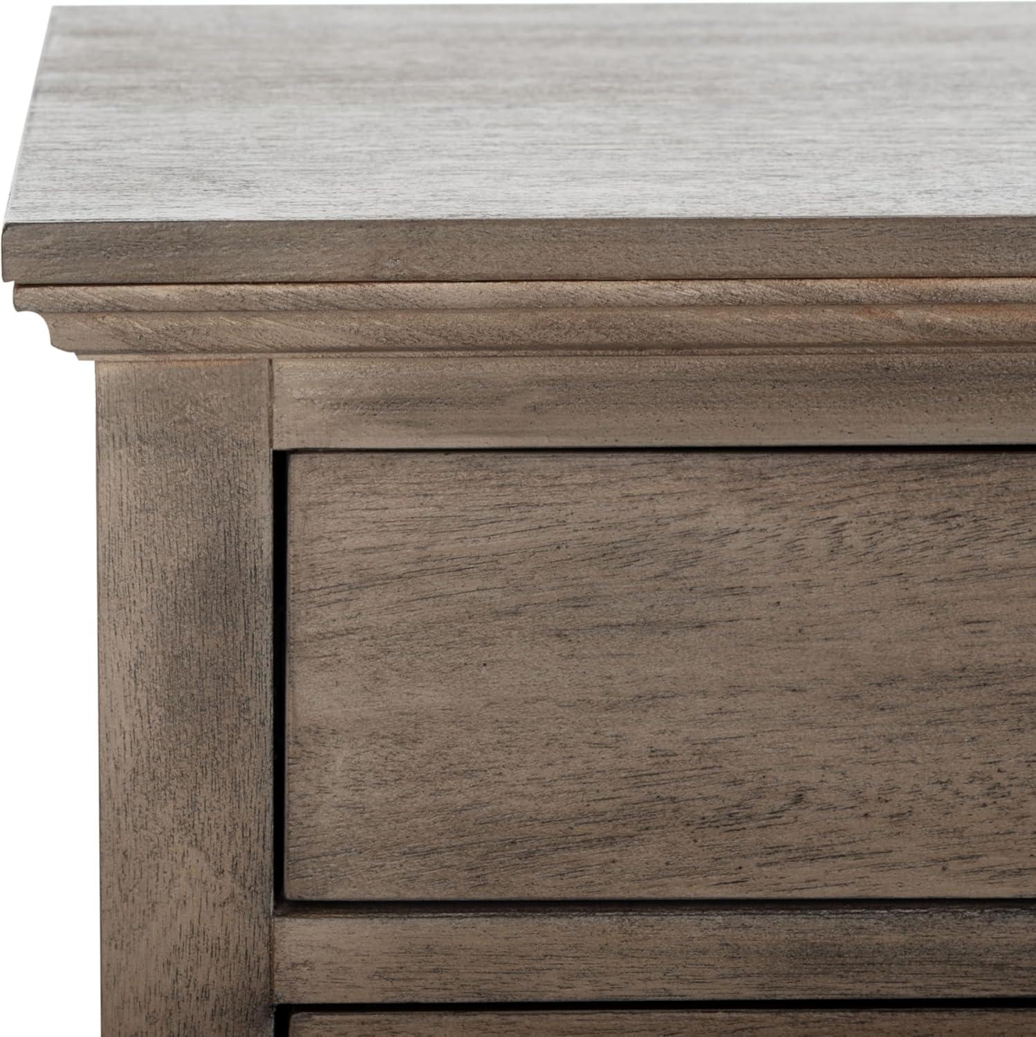 image:imageSAFAVIEH Couture Collection Lisabet Light Oak 3Drawer Wood Nightstand Fully Assembled Bedroom Storage with Metal Drawer Glides SFV7705DLight Brown