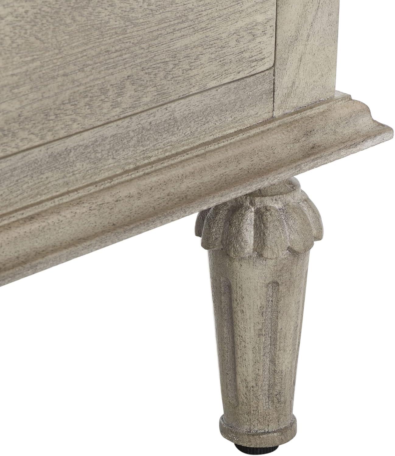 image:imageSAFAVIEH Couture Collection Lisabet Light Oak 3Drawer Wood Nightstand Fully Assembled Bedroom Storage with Metal Drawer Glides SFV7705DLight Grey