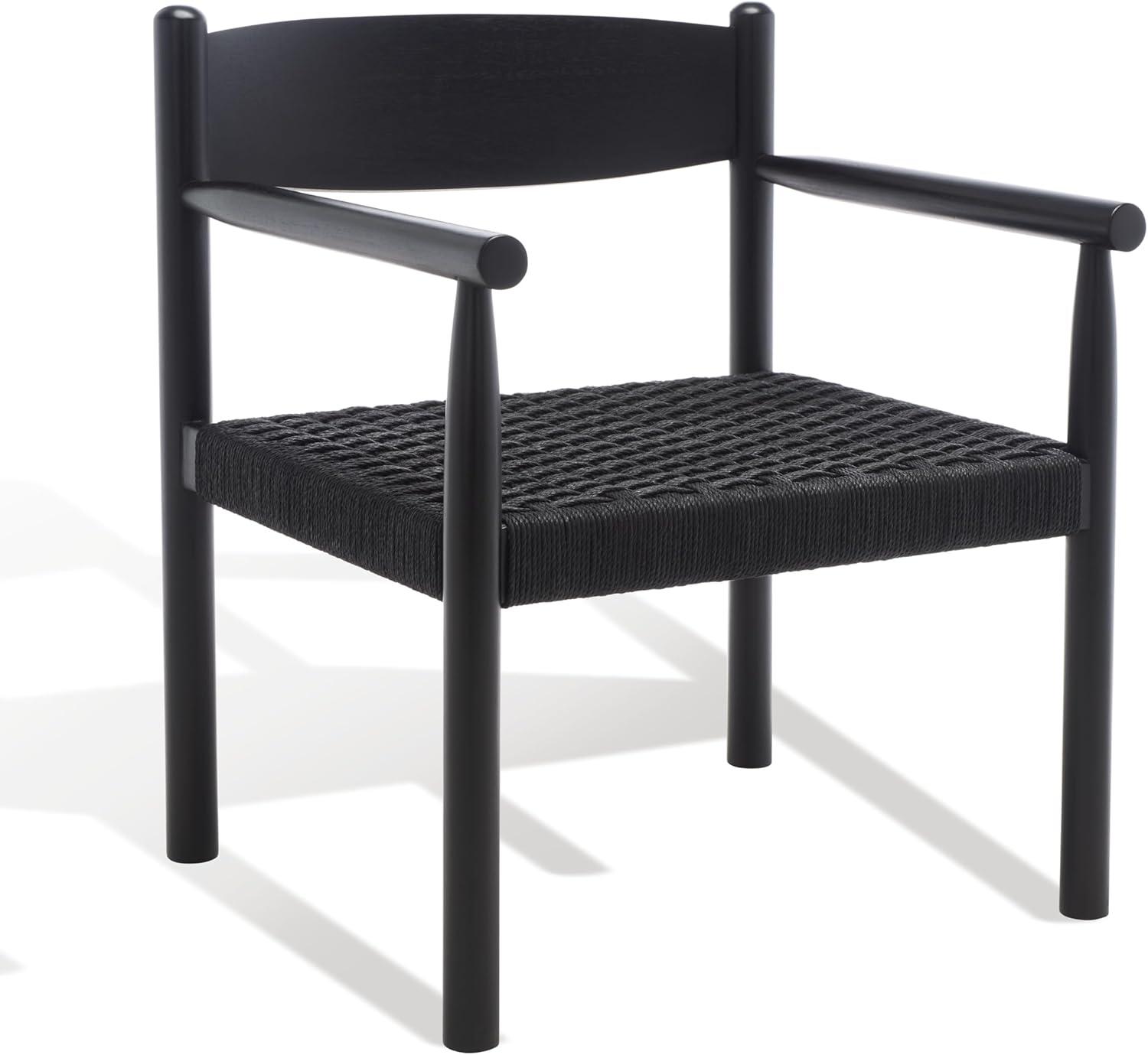 image:imageSAFAVIEH Couture Collection Adalee Accent Chair Natural Brown Danish Rope Solid Wood Fully Assembled SFV9025ABlack