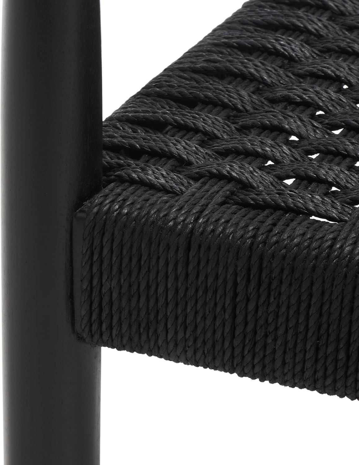 image:imageSAFAVIEH Couture Collection Adalee Accent Chair Natural Brown Danish Rope Solid Wood Fully Assembled SFV9025ABlack