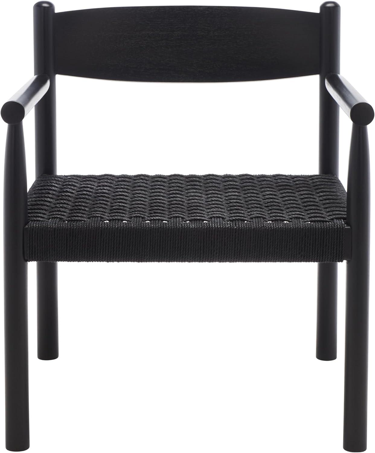 image:imageSAFAVIEH Couture Collection Adalee Accent Chair Natural Brown Danish Rope Solid Wood Fully Assembled SFV9025ABlack