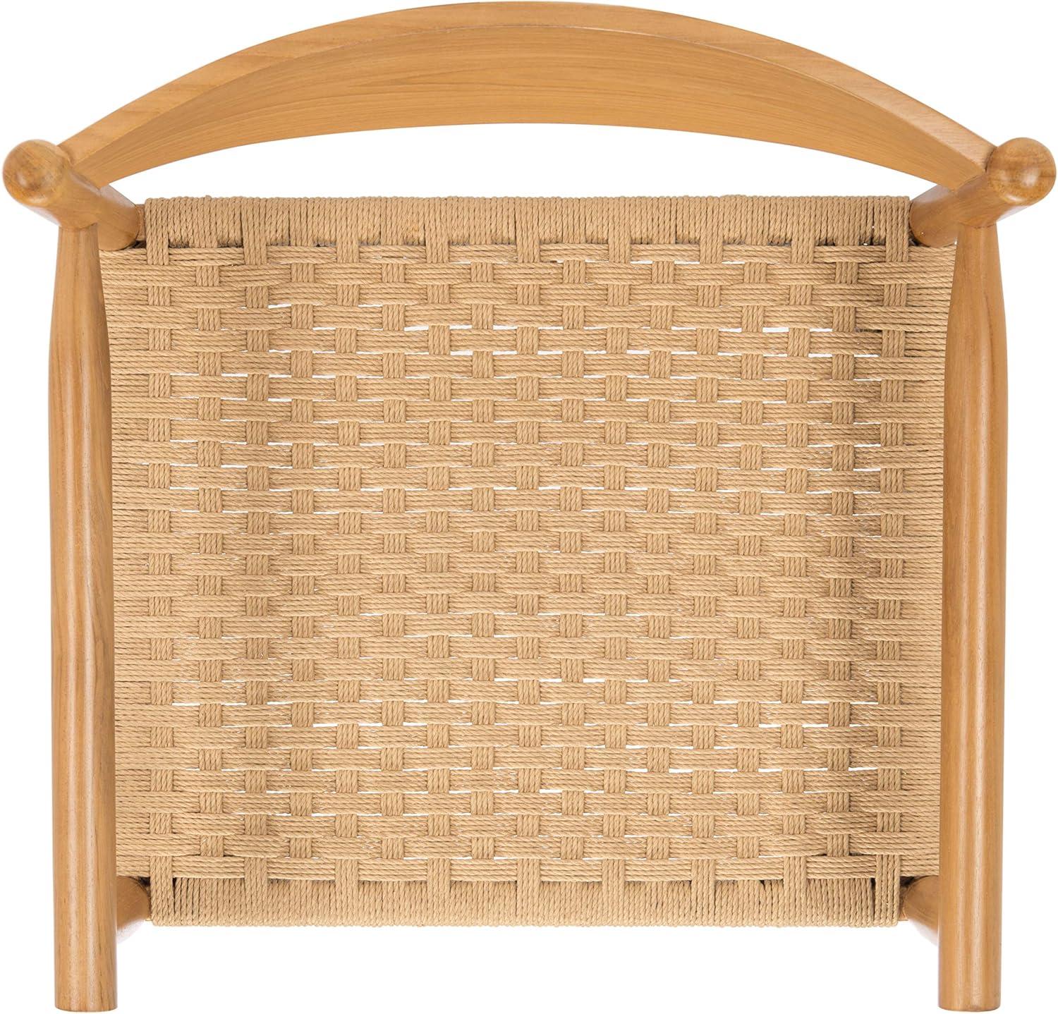 image:imageSAFAVIEH Couture Collection Adalee Accent Chair Natural Brown Danish Rope Solid Wood Fully Assembled SFV9025ANatural