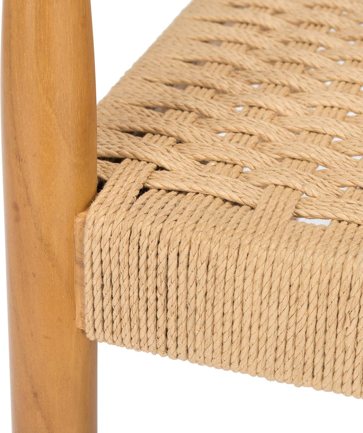 image:imageSAFAVIEH Couture Collection Adalee Accent Chair Natural Brown Danish Rope Solid Wood Fully Assembled SFV9025ANatural