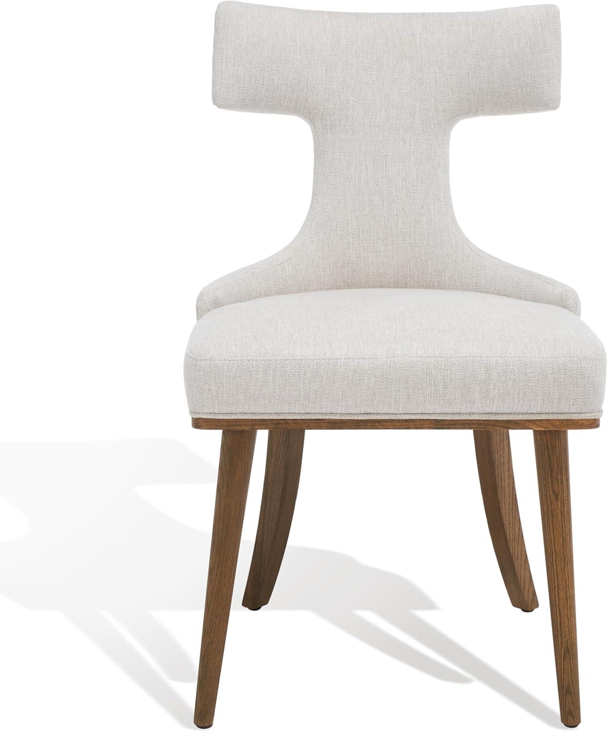 image:imageSAFAVIEH Couture Collection Krisalyn MidCentury Modern Taupe Linen Dining Chair Fully Assembled