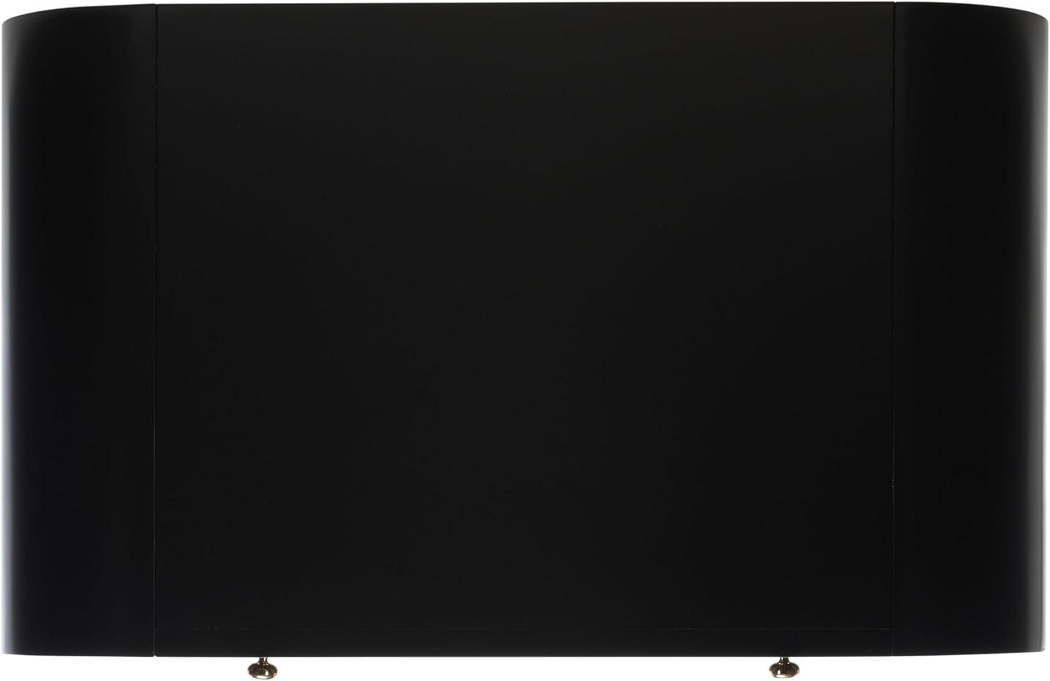 image:imageSAFAVIEH Couture Collection Liabella BlackGold 1Drawer Curved Nightstand Fully AssembledBlackGold