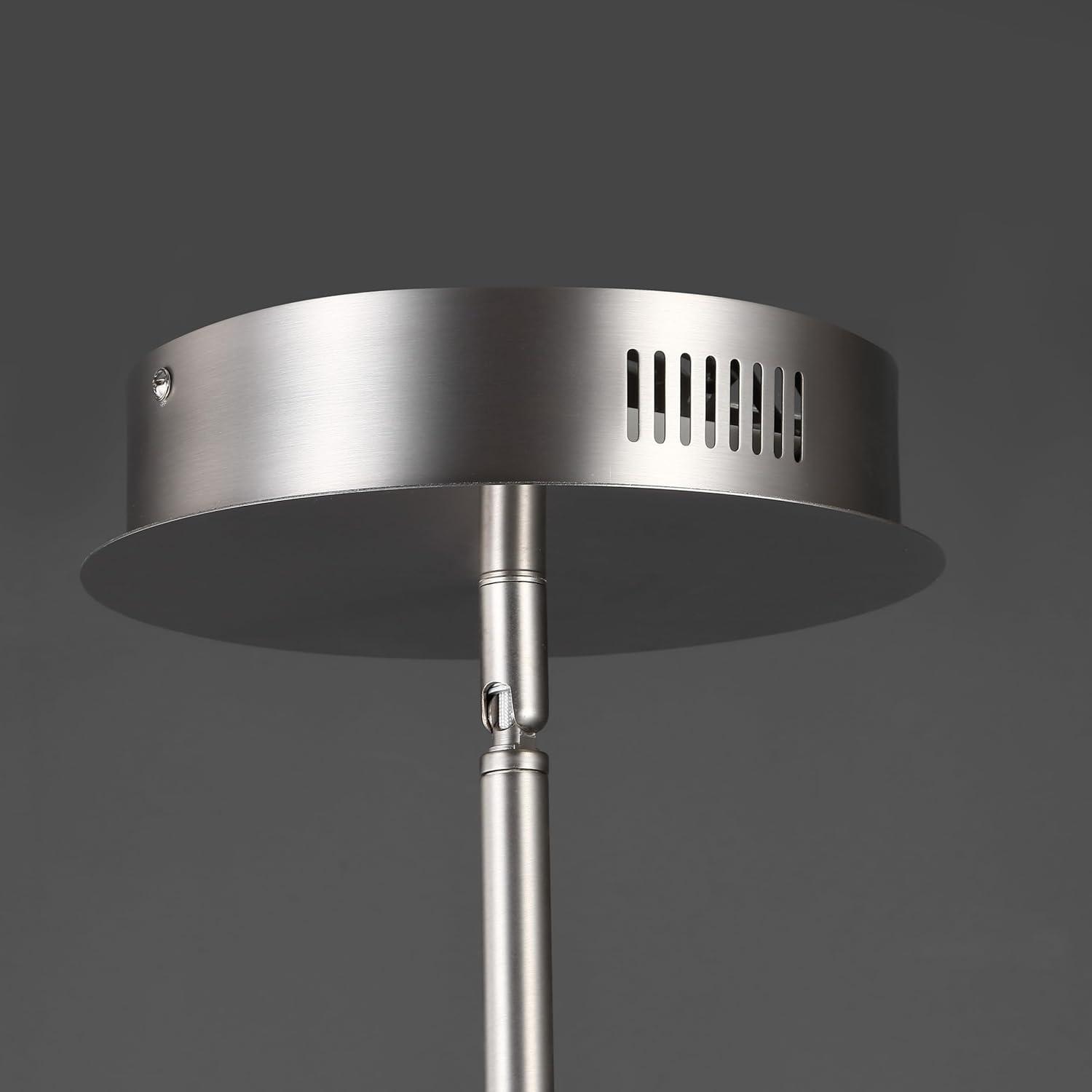 image:imageSAFAVIEH Couture Collection Oswalt Nickel Metal LED Adjustable Hanging Chandelier Light Fixture