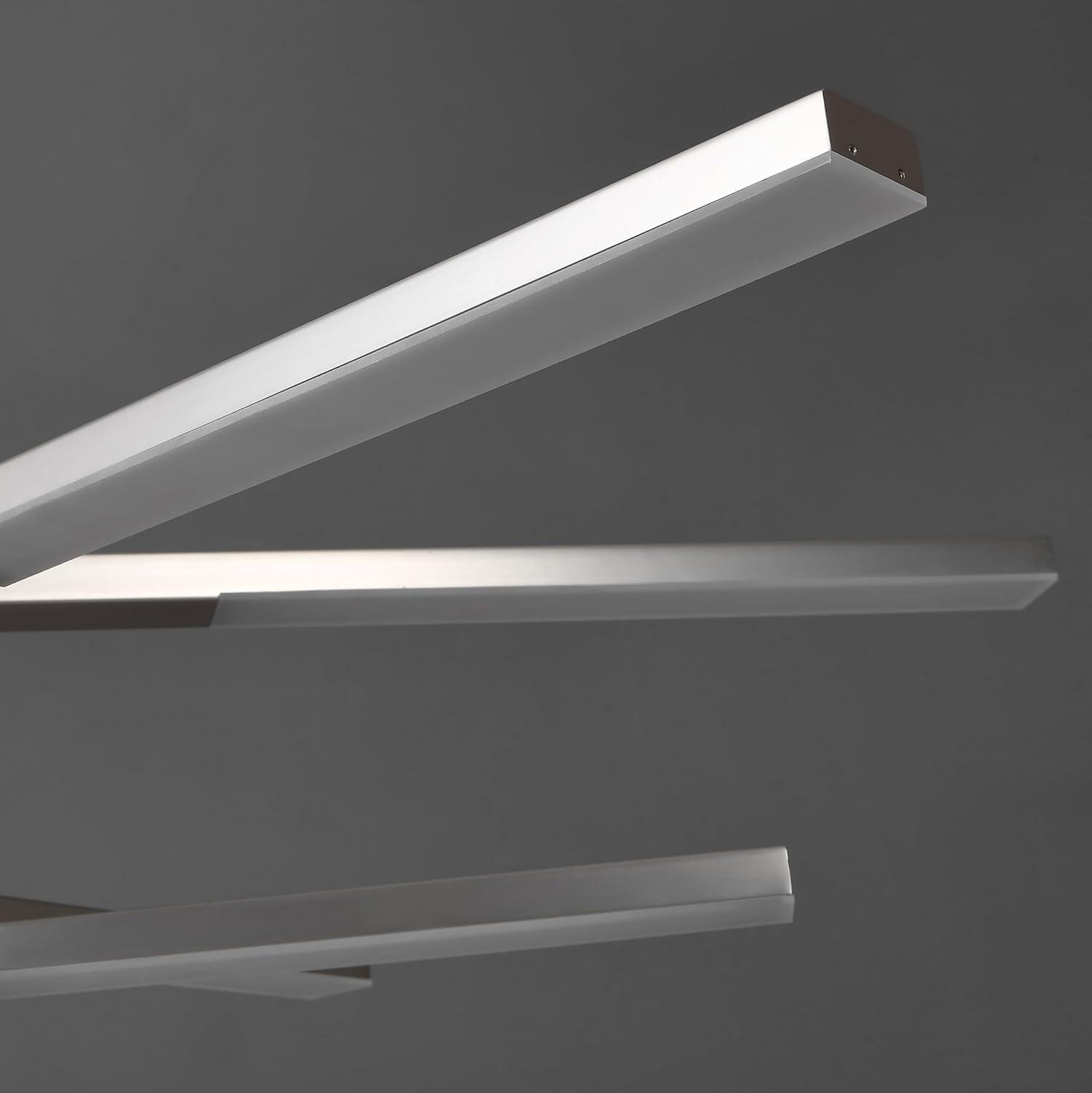 image:imageSAFAVIEH Couture Collection Oswalt Nickel Metal LED Adjustable Hanging Chandelier Light Fixture