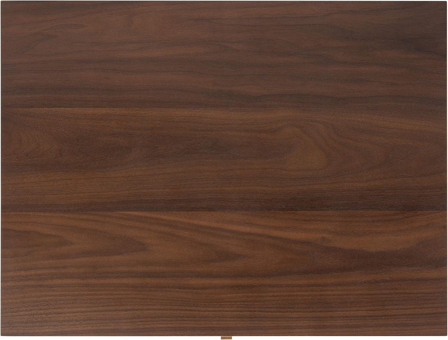 image:imageSAFAVIEH Couture Home Collection Adelyn Walnut amp Gold 2Drawer Nightstand Table Fully Assembled SFV7209AWalnut Gold