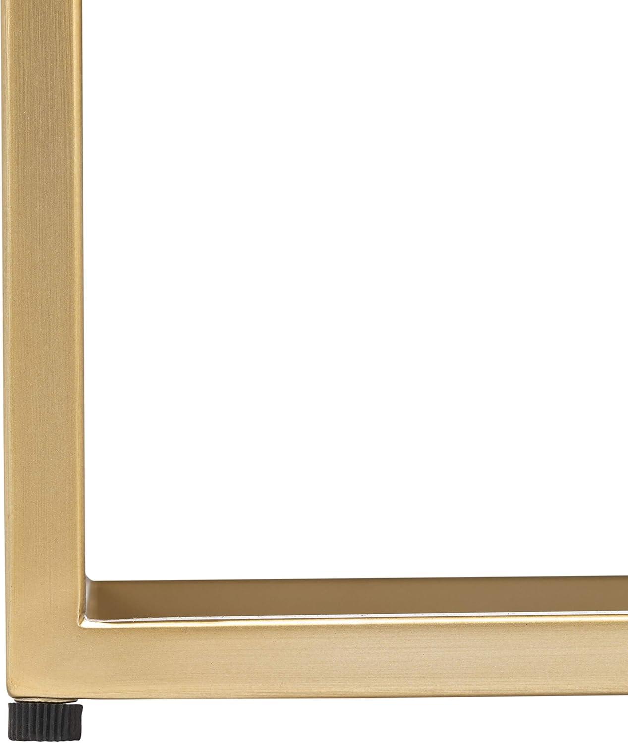 image:imageSAFAVIEH Couture Home Collection Adelyn Walnut amp Gold 2Drawer Nightstand Table Fully Assembled SFV7209AWalnut Gold