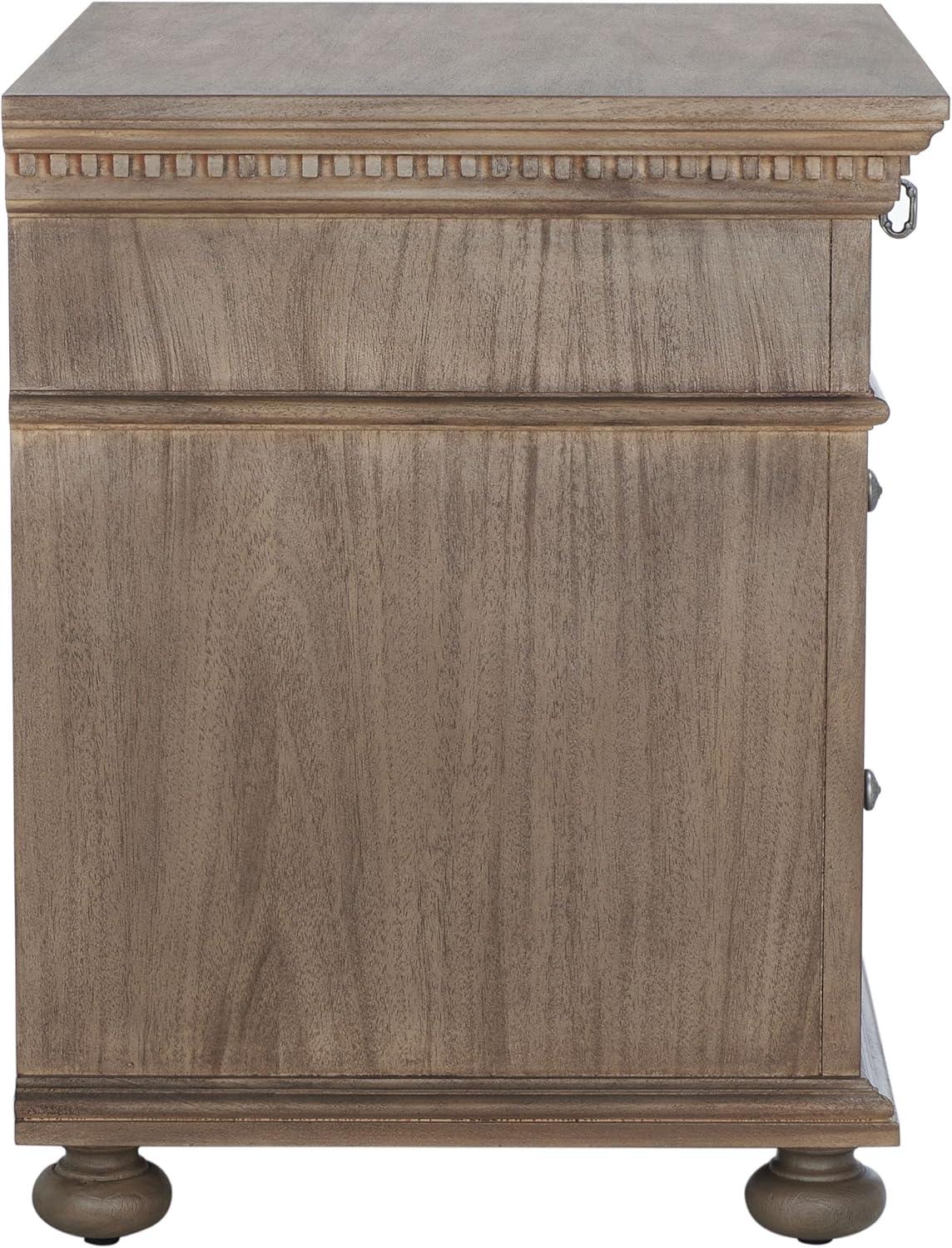 image:imageSAFAVIEH Couture Home Collection Allisyn Brown 3Drawer Wood Nightstand Table Fully AssembledLight Brown
