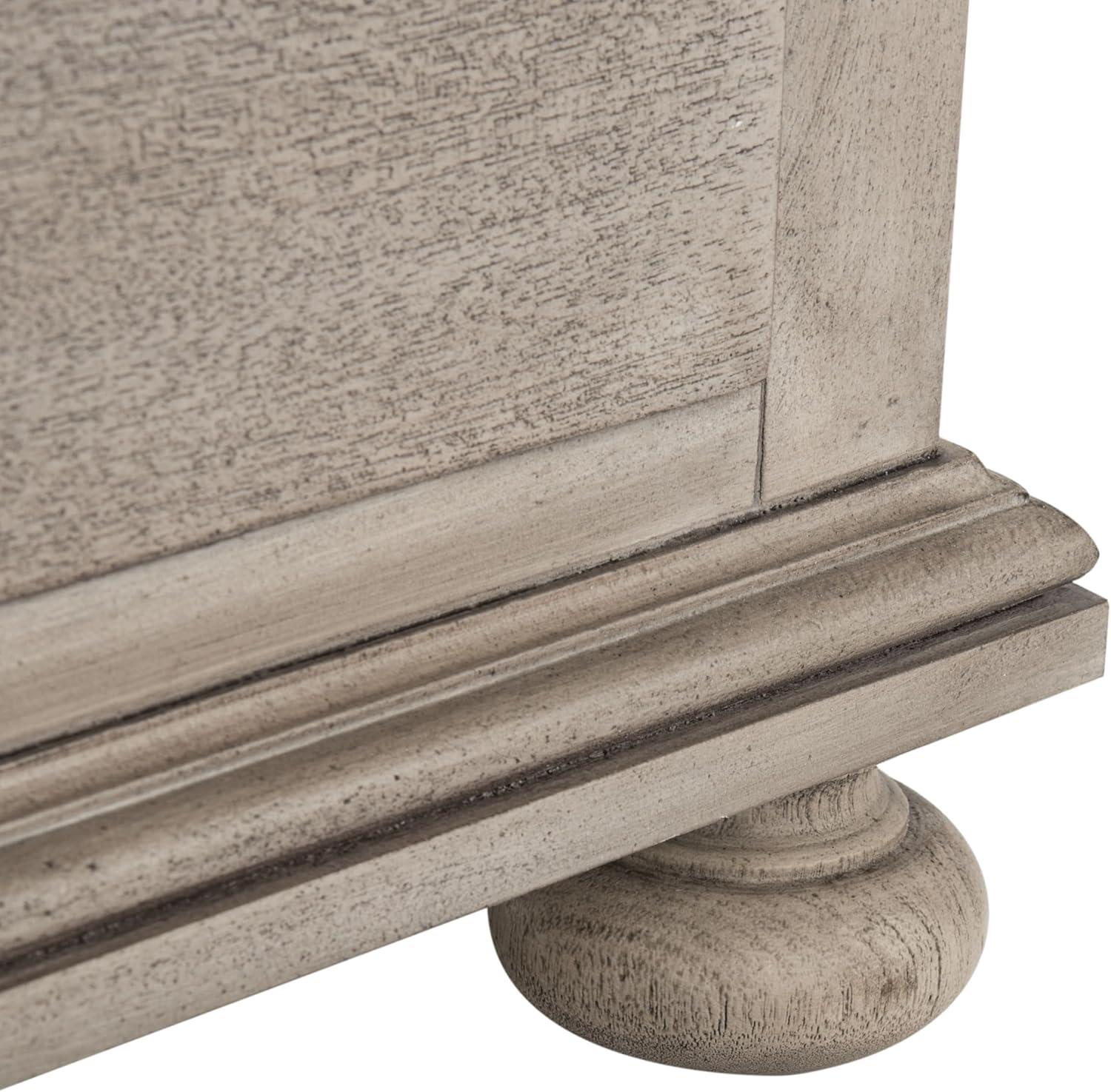 image:imageSAFAVIEH Couture Home Collection Allisyn Brown 3Drawer Wood Nightstand Table Fully AssembledLight Grey