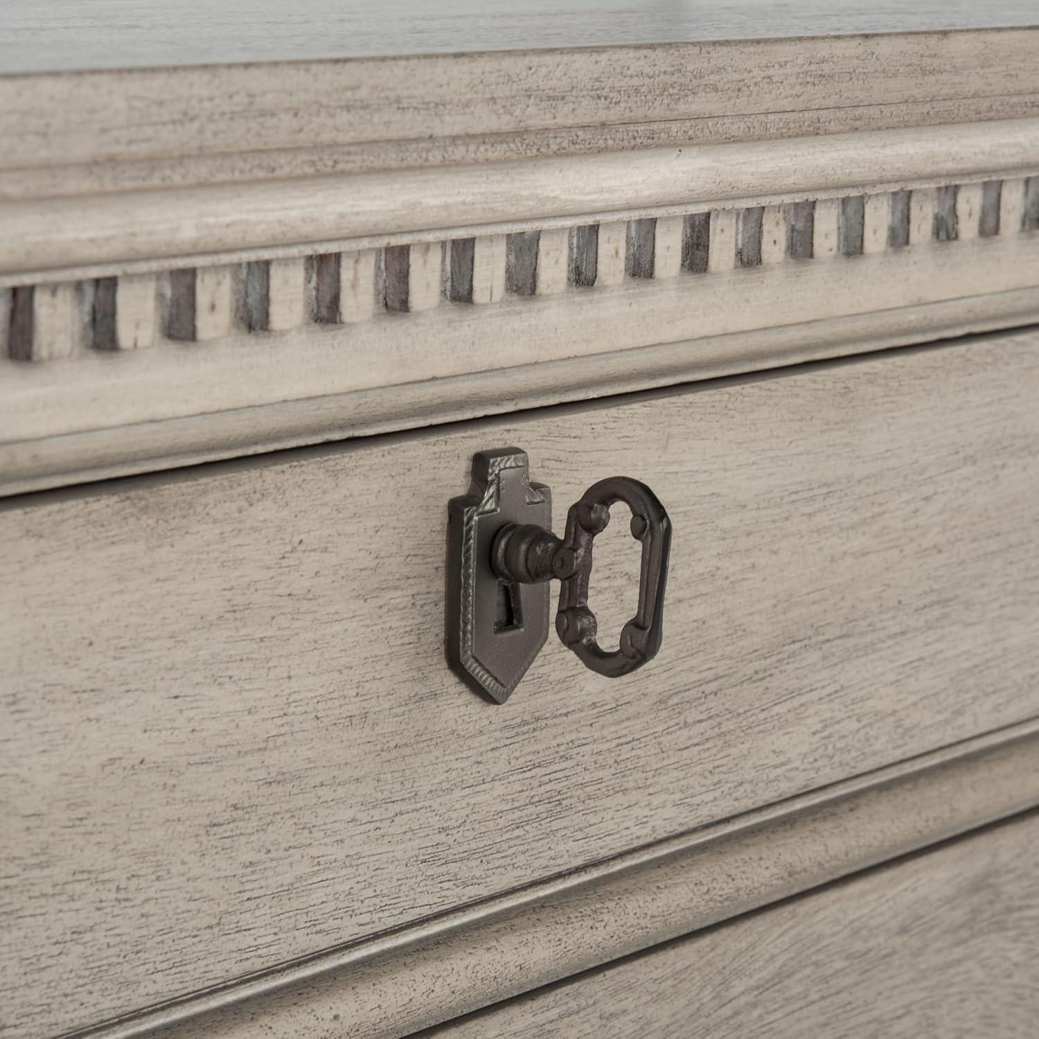 image:imageSAFAVIEH Couture Home Collection Allisyn Brown 3Drawer Wood Nightstand Table Fully AssembledLight Grey