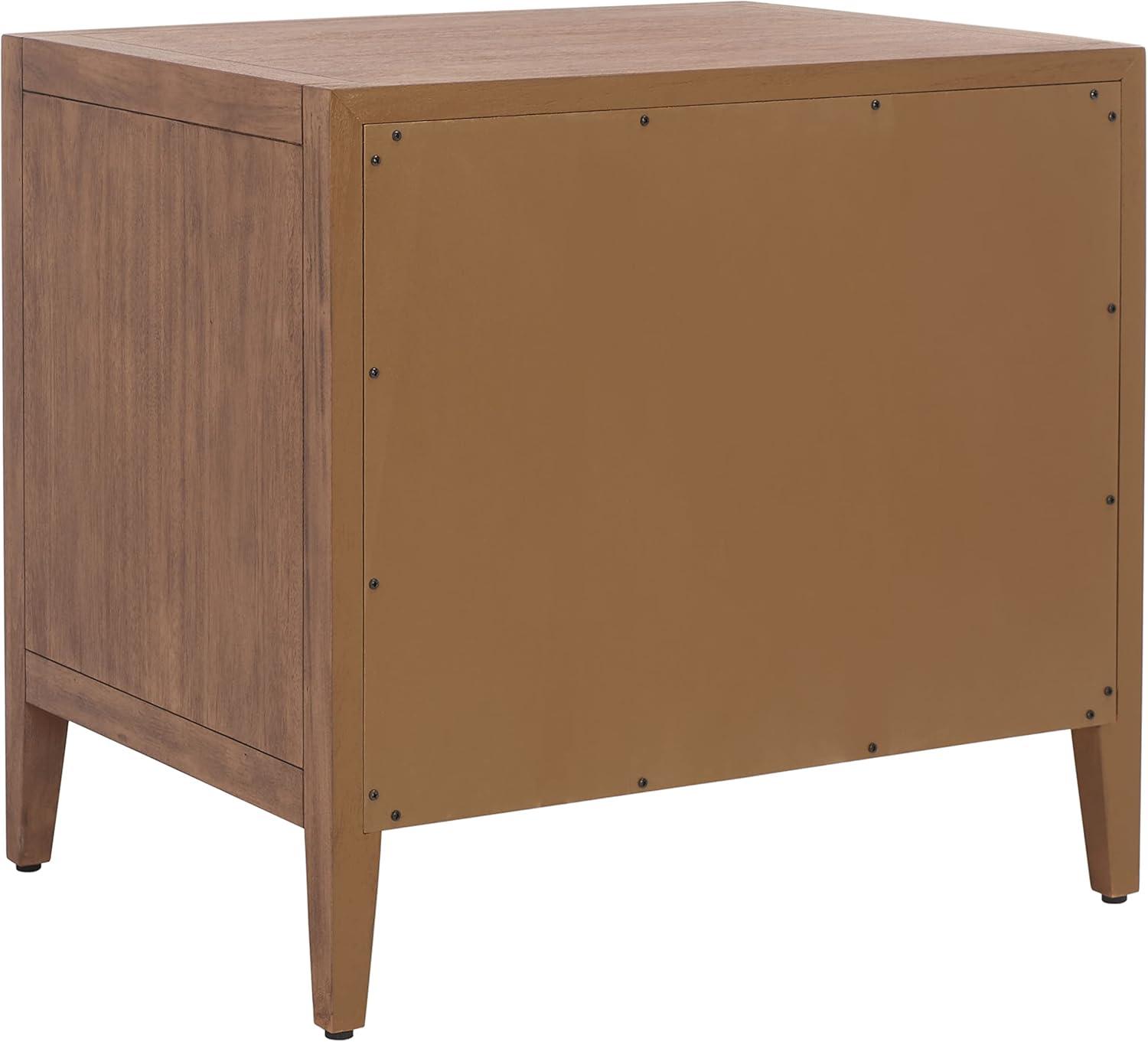 image:imageSAFAVIEH Couture Home Collection Ariella Light Grey 1Drawer 1Shelf Wood Nightstand Table Fully AssembledBrown