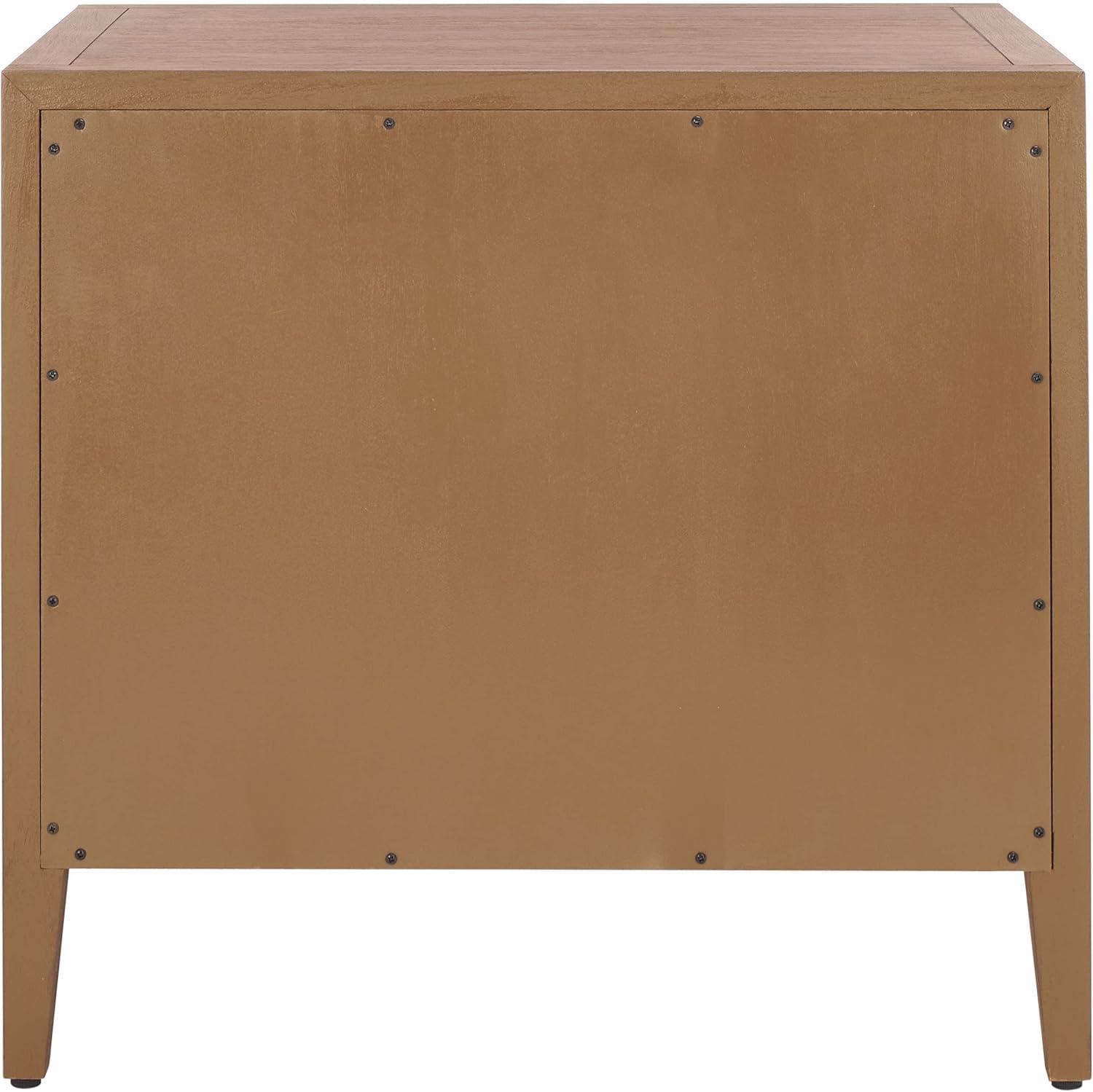 image:imageSAFAVIEH Couture Home Collection Ariella Light Grey 1Drawer 1Shelf Wood Nightstand Table Fully AssembledBrown