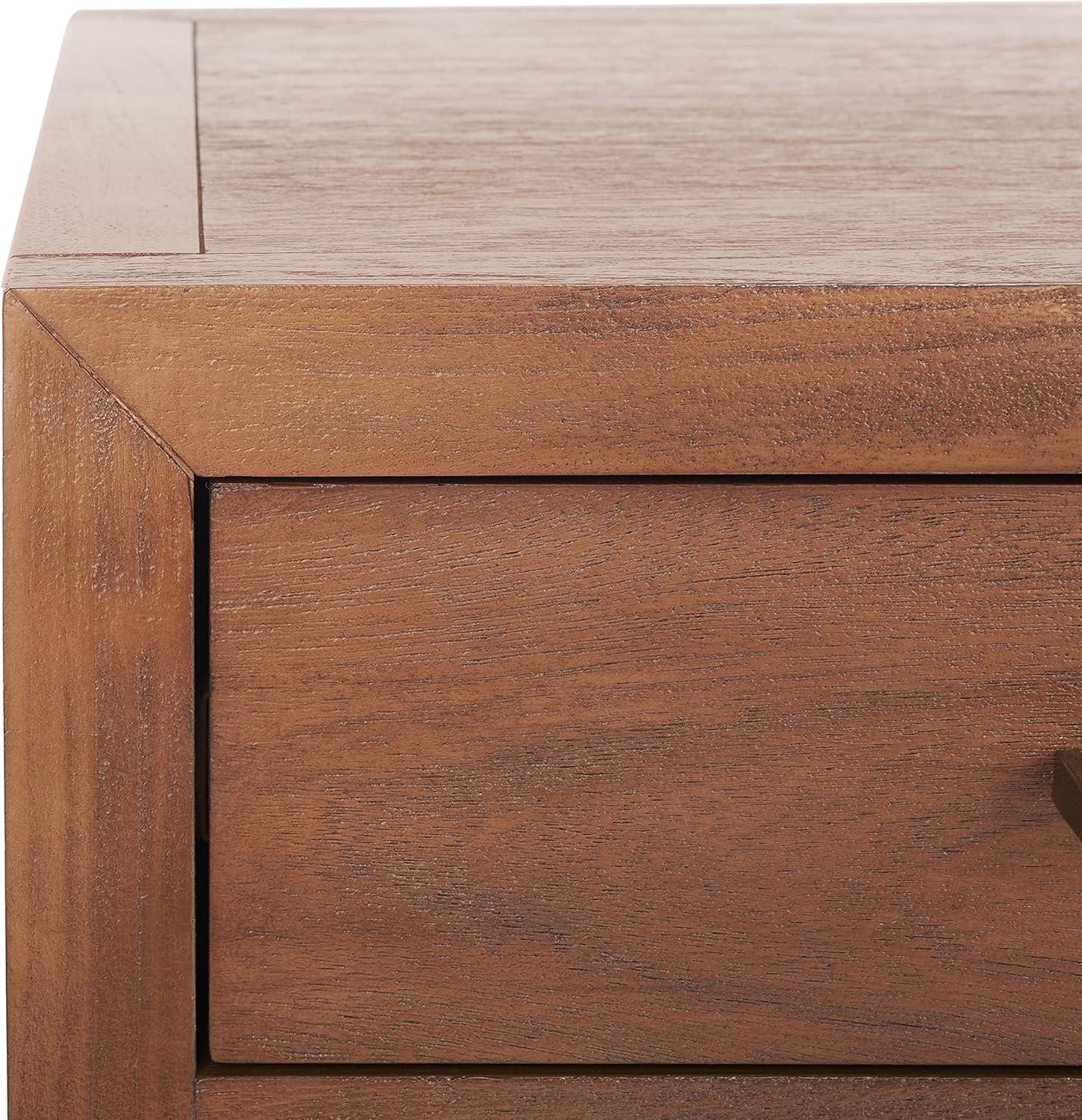 image:imageSAFAVIEH Couture Home Collection Ariella Light Grey 1Drawer 1Shelf Wood Nightstand Table Fully AssembledBrown