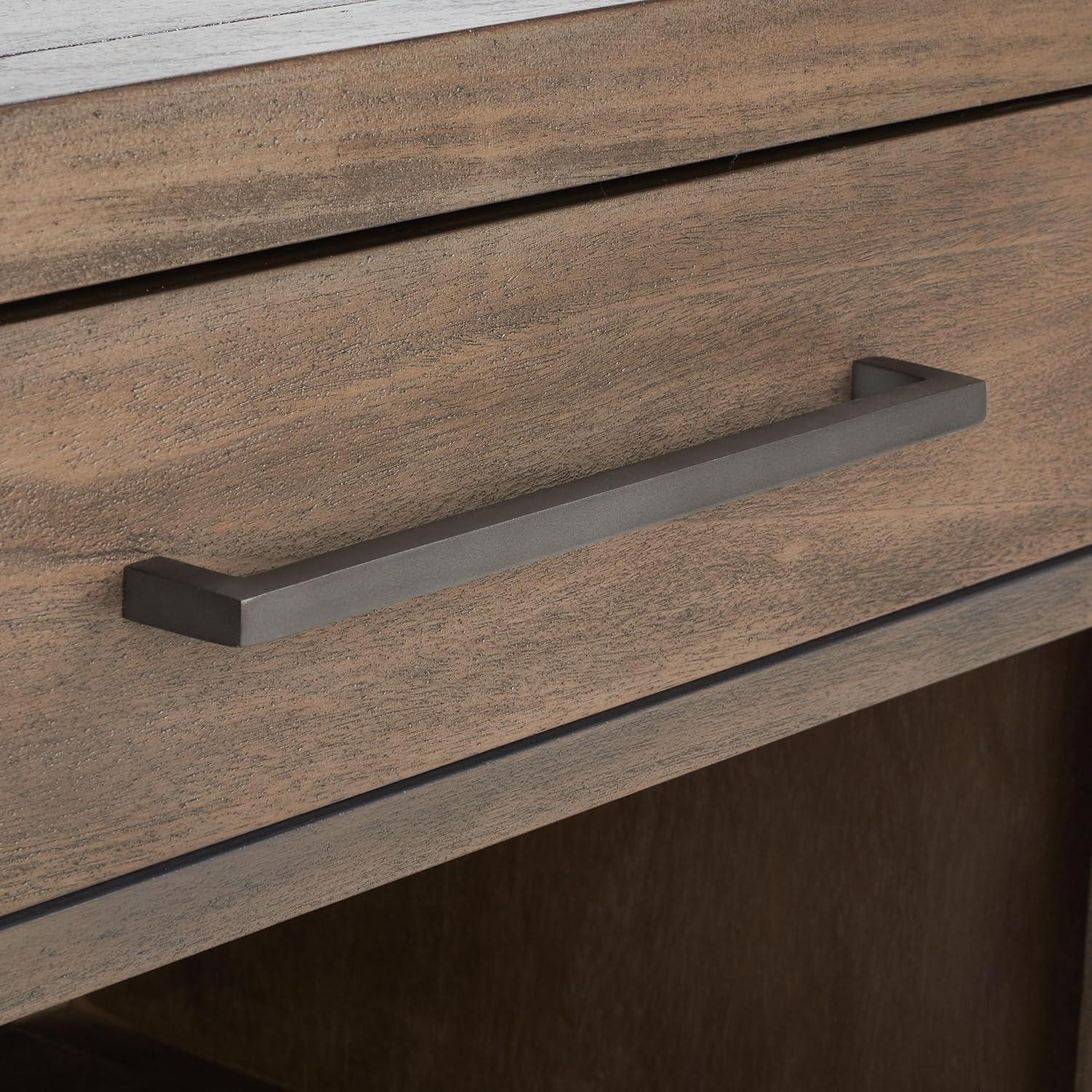 image:imageSAFAVIEH Couture Home Collection Ariella Light Grey 1Drawer 1Shelf Wood Nightstand Table Fully AssembledLight Brown