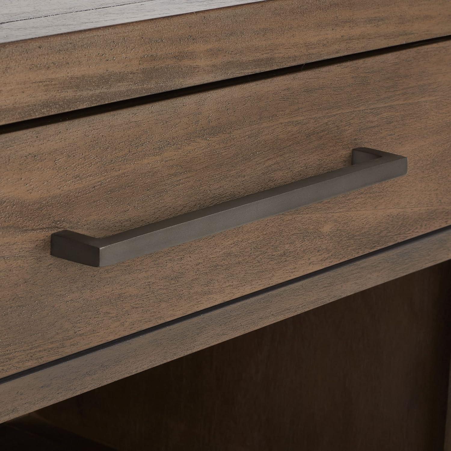 image:imageSAFAVIEH Couture Home Collection Ariella Light Grey 1Drawer 1Shelf Wood Nightstand Table Fully AssembledLight Brown