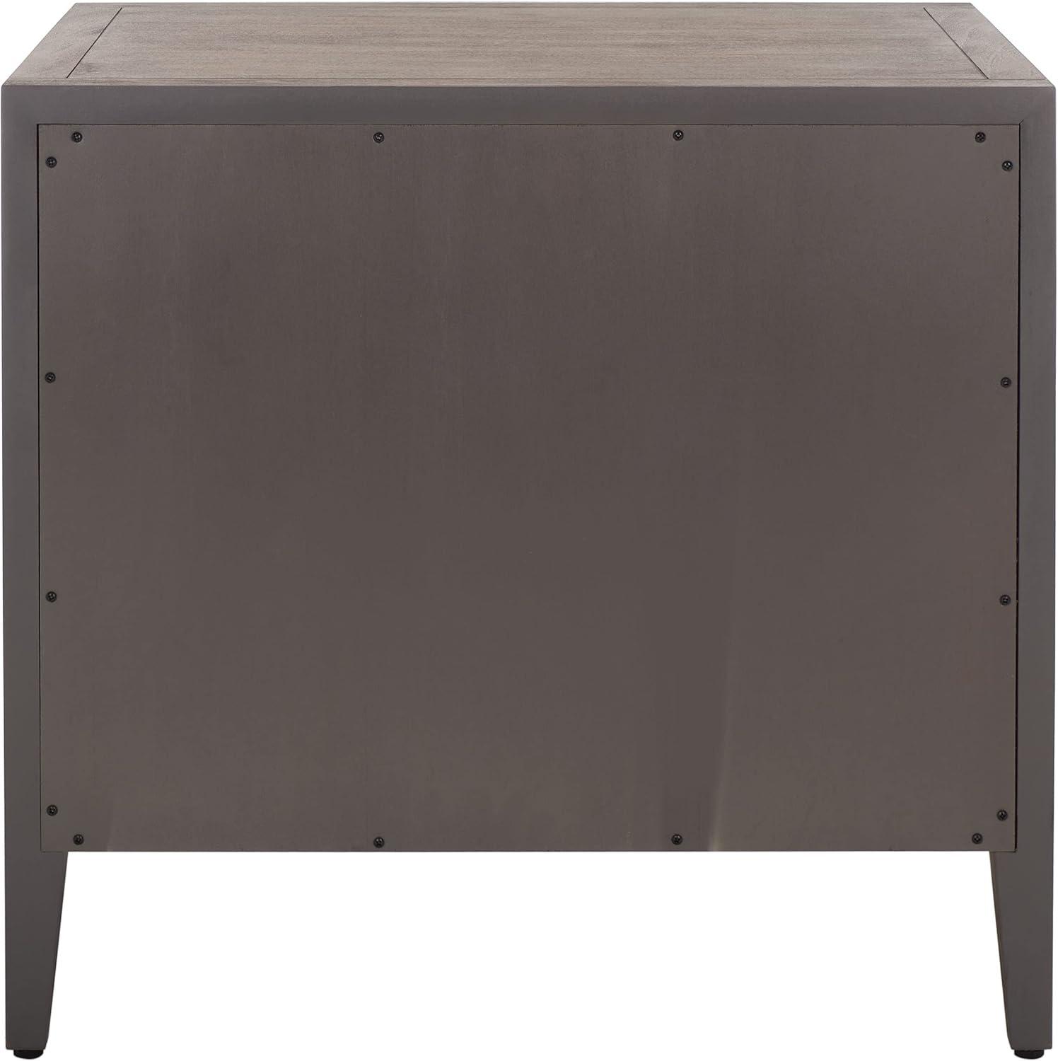 image:imageSAFAVIEH Couture Home Collection Ariella Light Grey 1Drawer 1Shelf Wood Nightstand Table Fully AssembledLight Brown