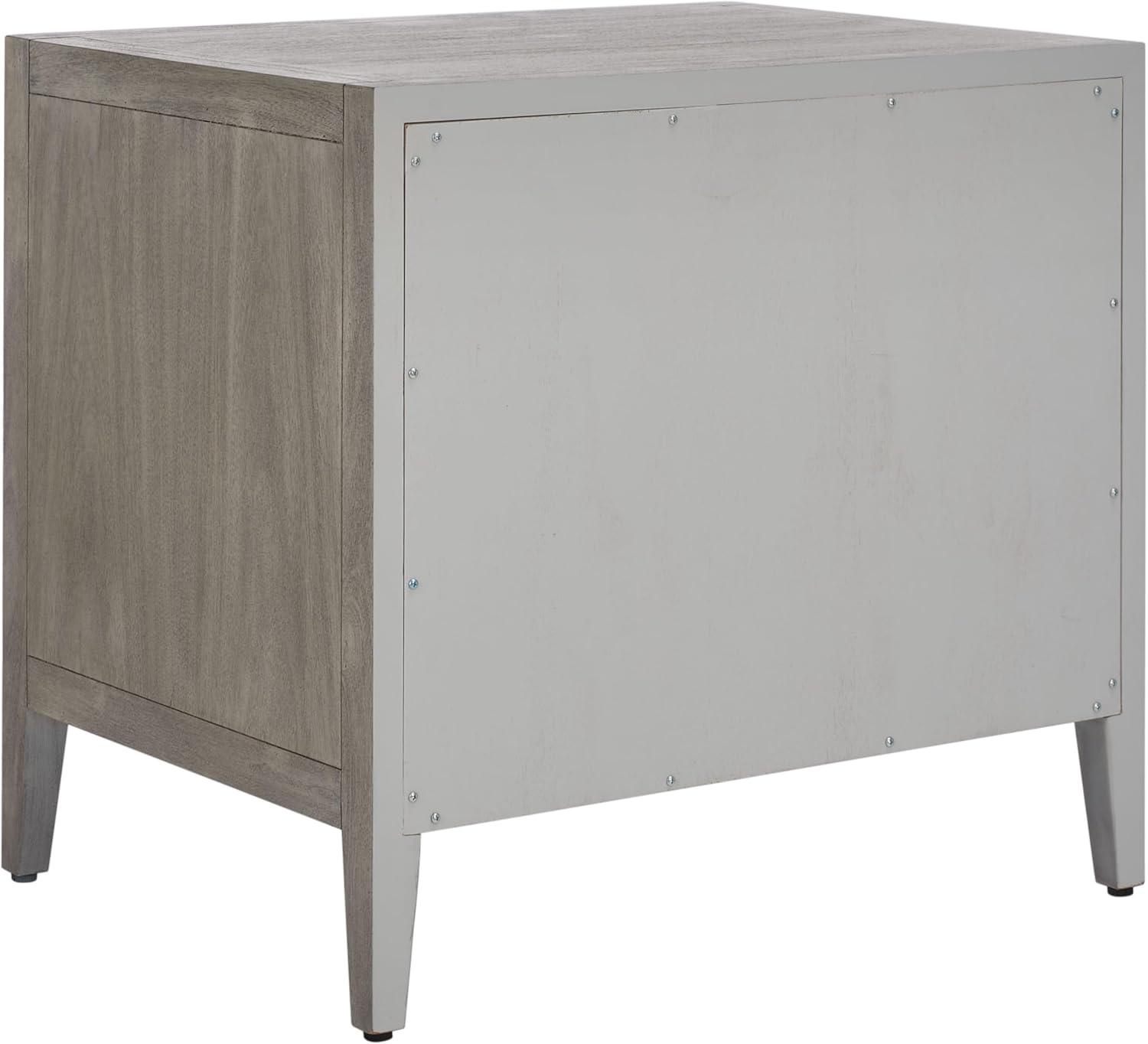 image:imageSAFAVIEH Couture Home Collection Ariella Light Grey 1Drawer 1Shelf Wood Nightstand Table Fully AssembledLight Grey