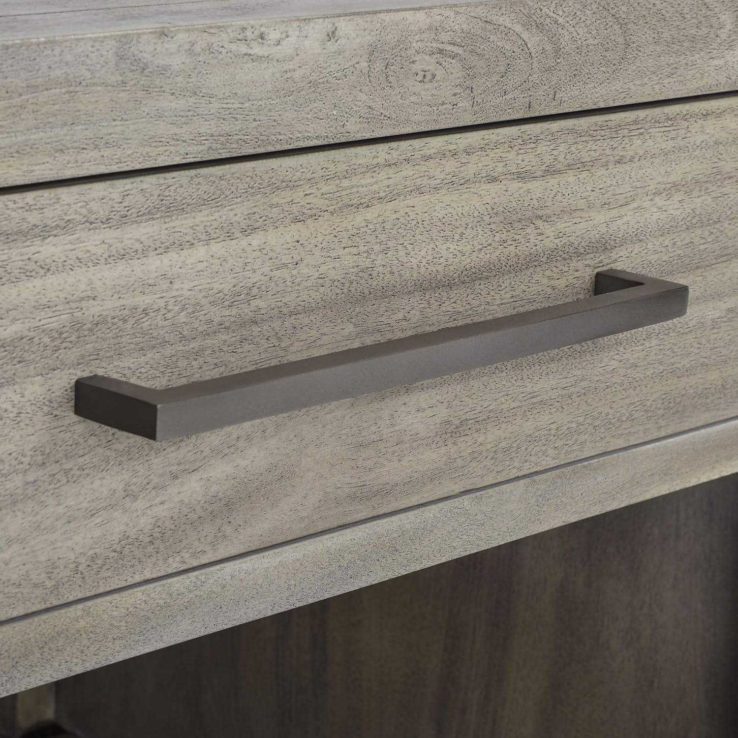 image:imageSAFAVIEH Couture Home Collection Ariella Light Grey 1Drawer 1Shelf Wood Nightstand Table Fully AssembledLight Grey