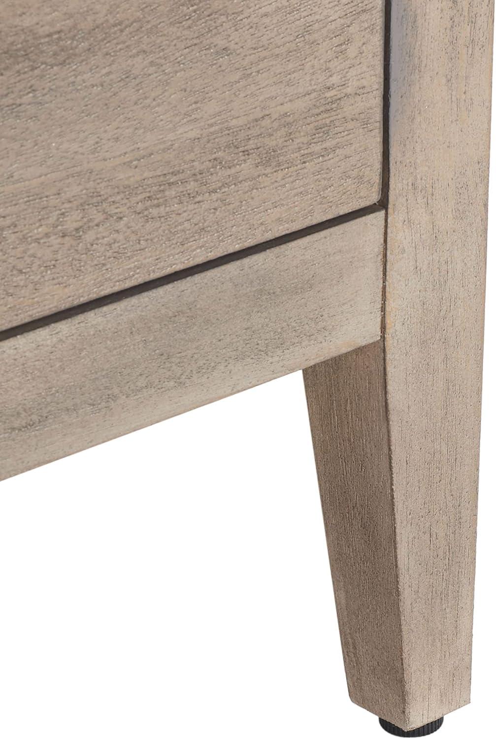 image:imageSAFAVIEH Couture Home Collection Ariella Light Grey 3Drawer Wood Nightstand Table Fully AssembledLight Brown