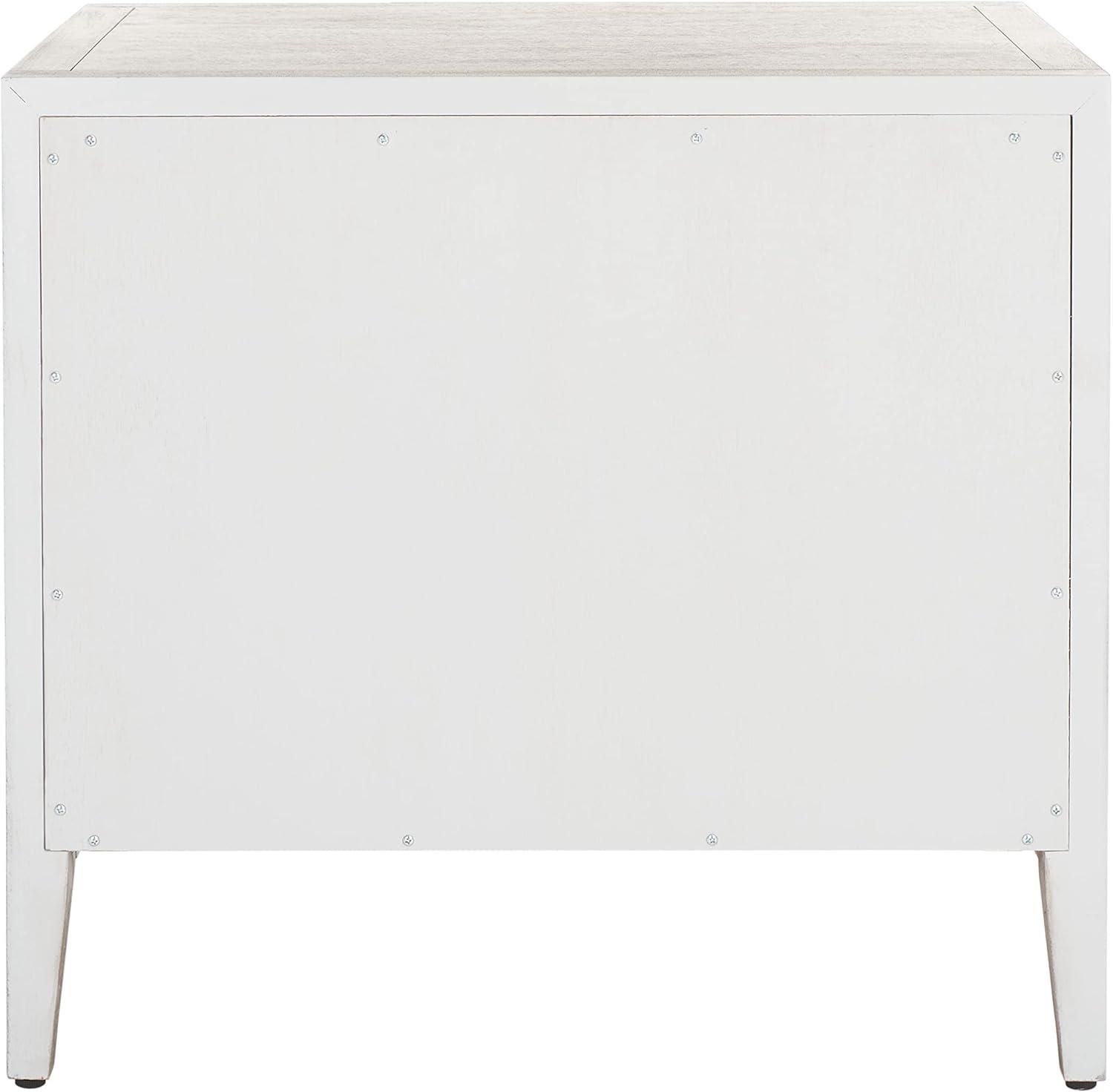 image:imageSAFAVIEH Couture Home Collection Ariella Light Grey 3Drawer Wood Nightstand Table Fully AssembledLight Grey