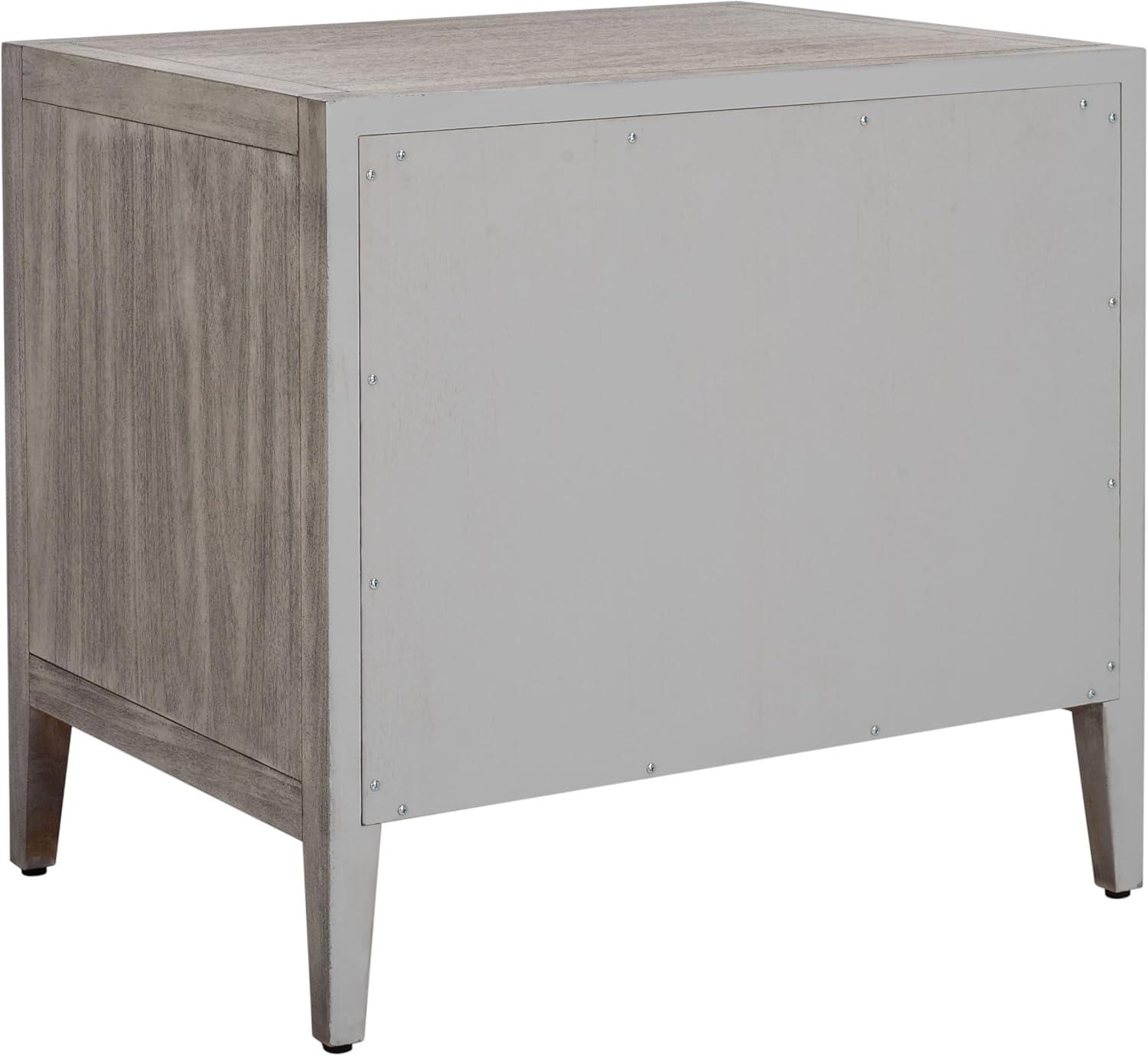 image:imageSAFAVIEH Couture Home Collection Ariella Light Grey 3Drawer Wood Nightstand Table Fully AssembledLight Grey