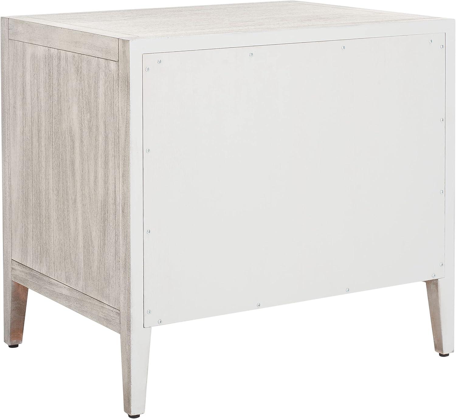 image:imageSAFAVIEH Couture Home Collection Ariella Light Grey 3Drawer Wood Nightstand Table Fully AssembledLight Grey