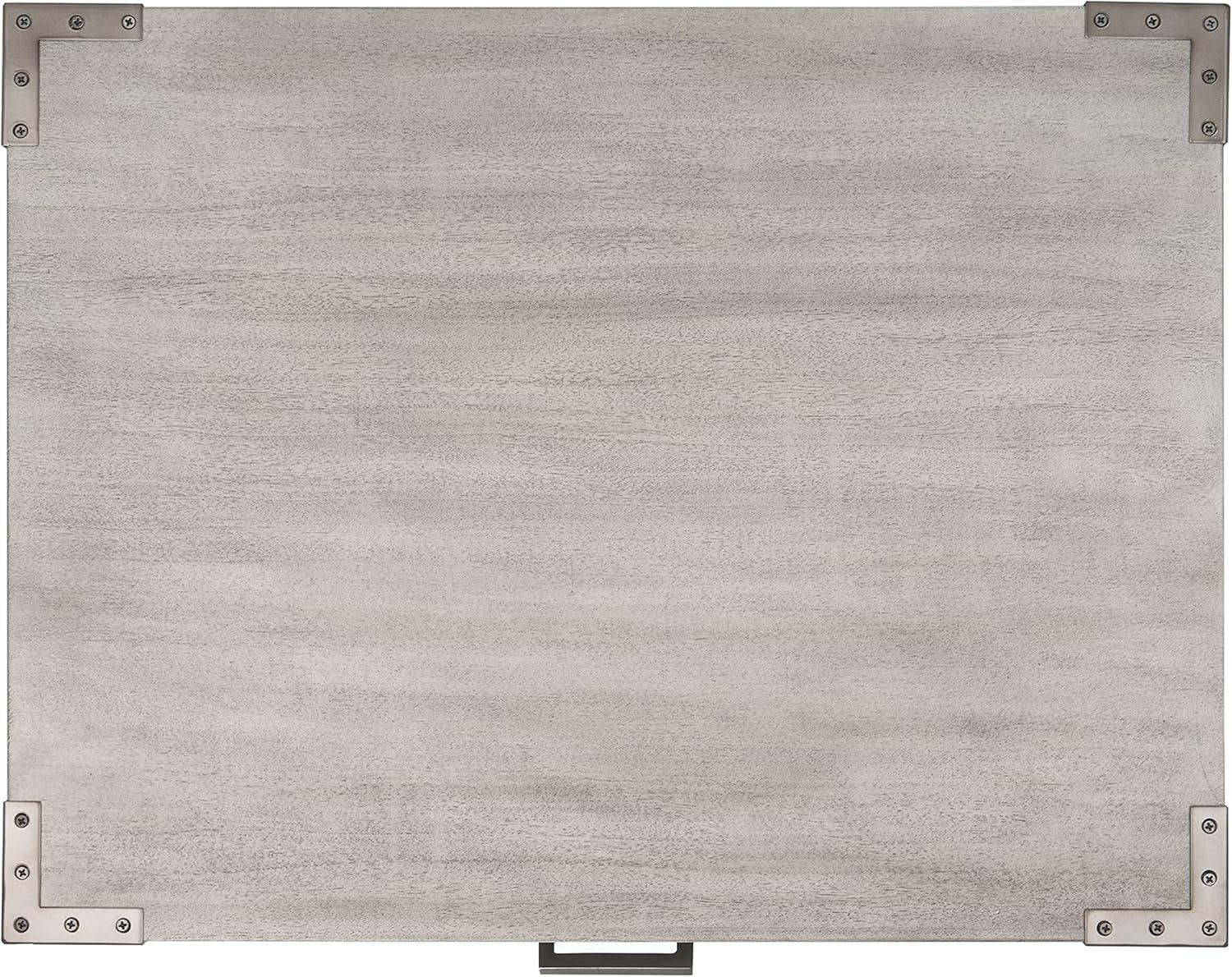 image:imageSAFAVIEH Couture Home Collection Nisha Light Grey 3Drawer Wood Nightstand Table Fully AssembledLight Grey