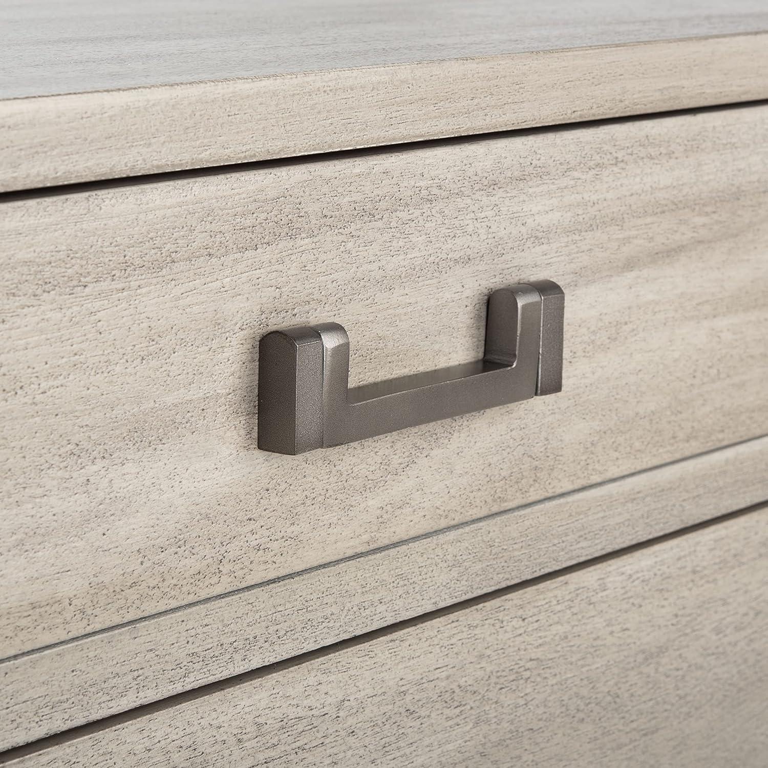image:imageSAFAVIEH Couture Home Collection Nisha Light Grey 3Drawer Wood Nightstand Table Fully AssembledLight Grey